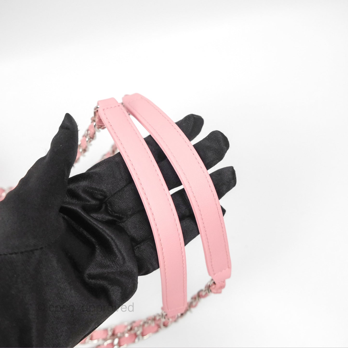 Chanel Deauville Bowling Bag Pink Silver Hardware