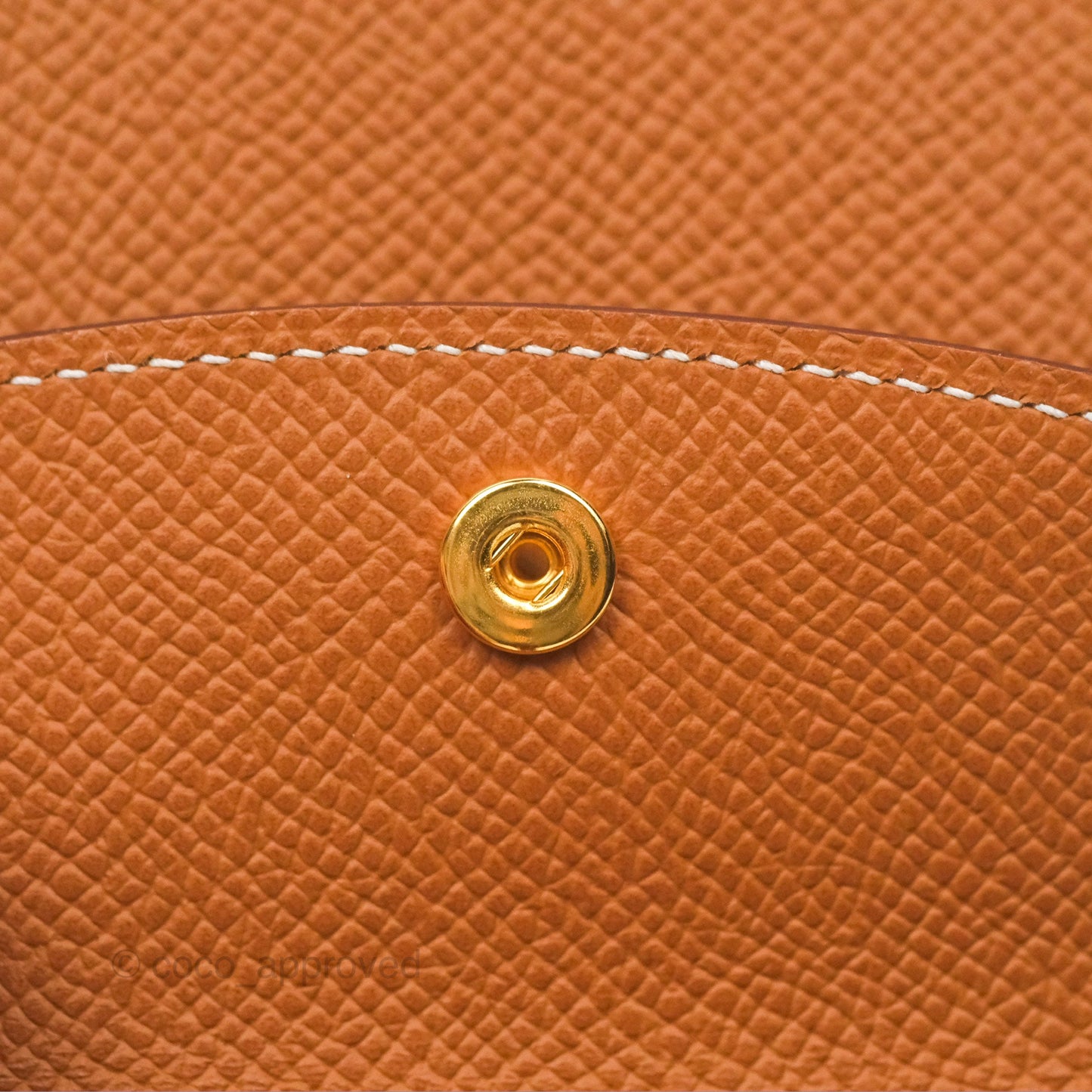 Hermes Bearn Mini Wallet Gold Epsom Gold Hardware