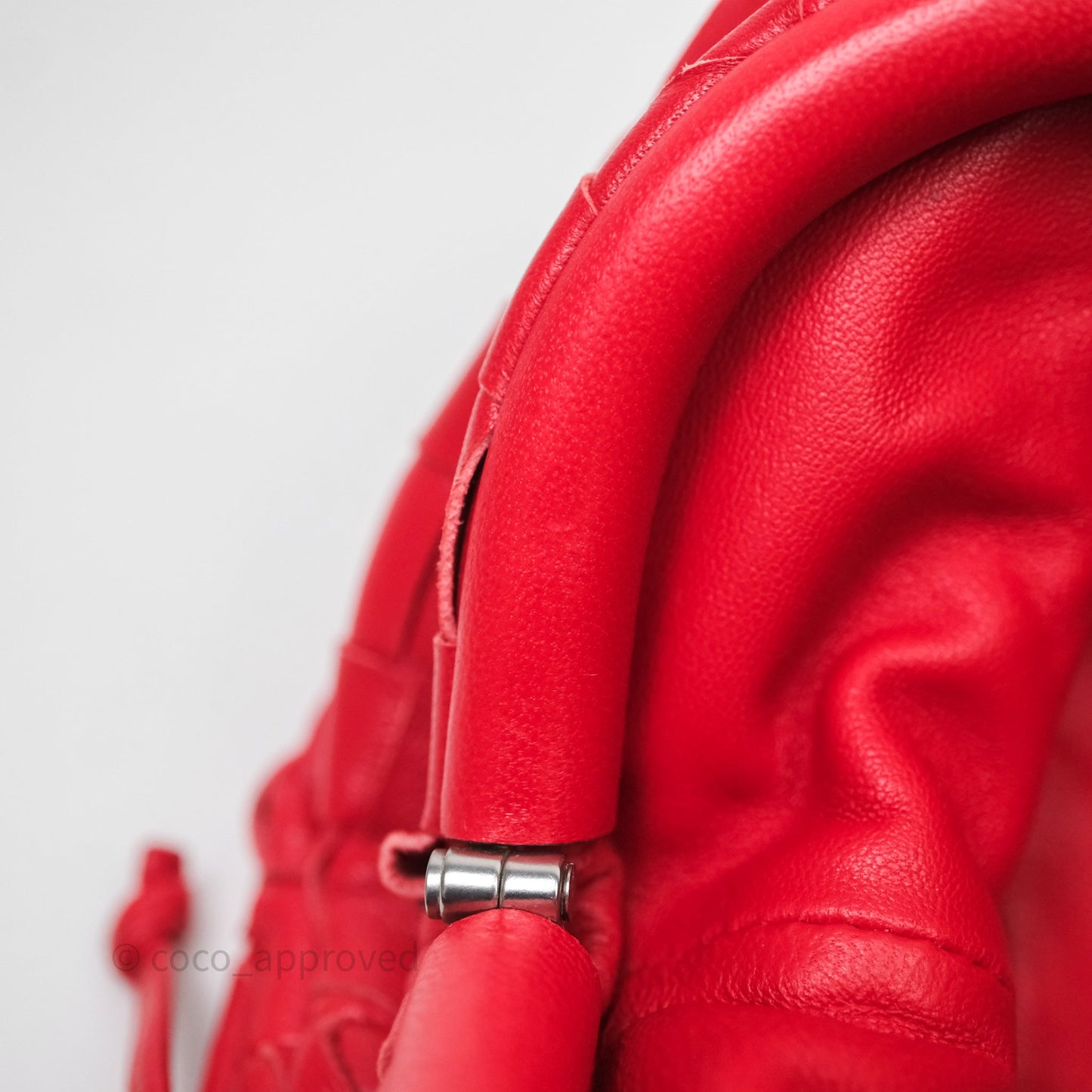 Bottega Veneta Mini Pouch Red Intrecciato Lambskin