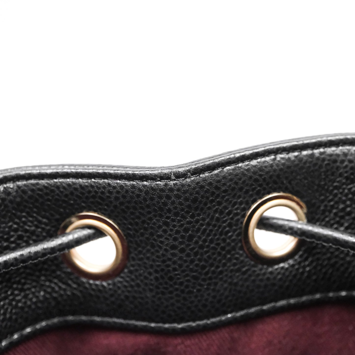 Chanel Business Affinity Drawstring Bucket Bag Black Caviar Gold Hardware
