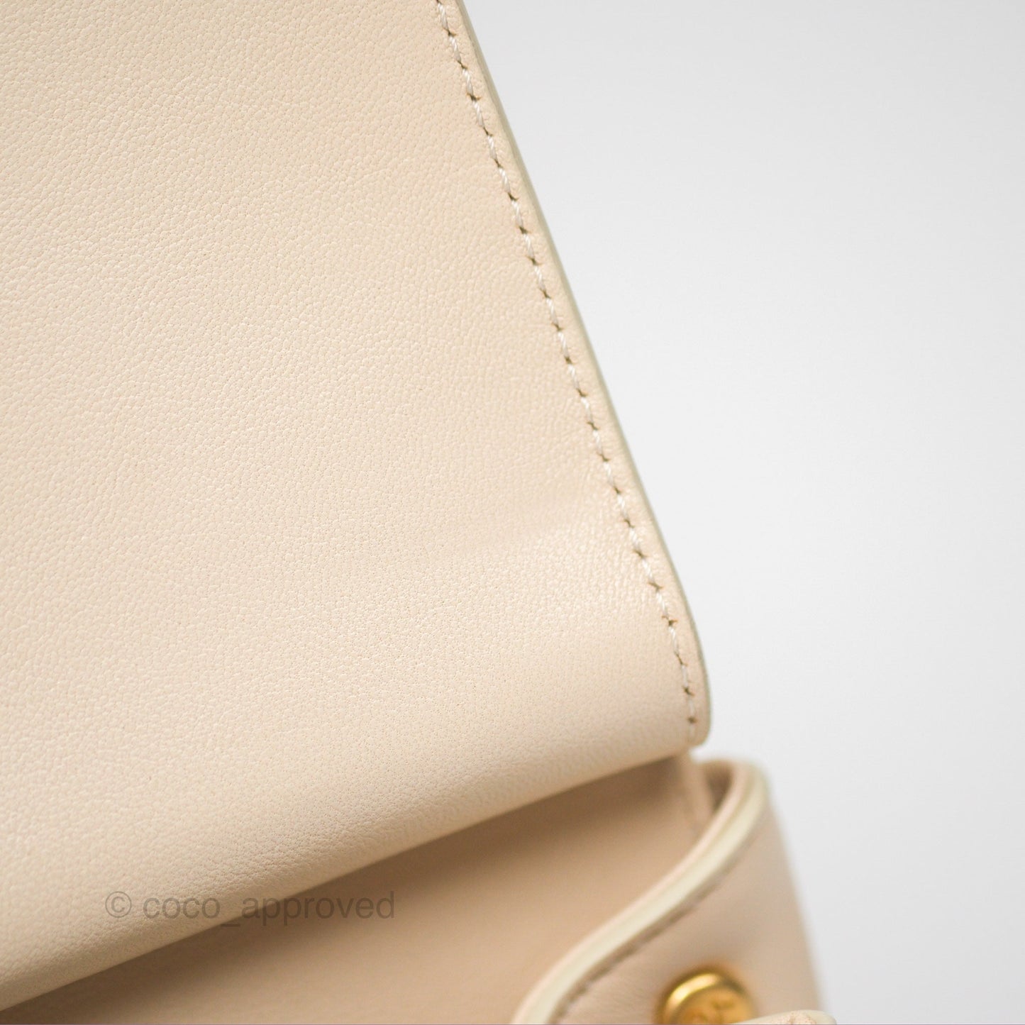 Chanel Small Quilted Coco Luxe Flap Bag Light Beige Calfskin Aged Gold Hardware