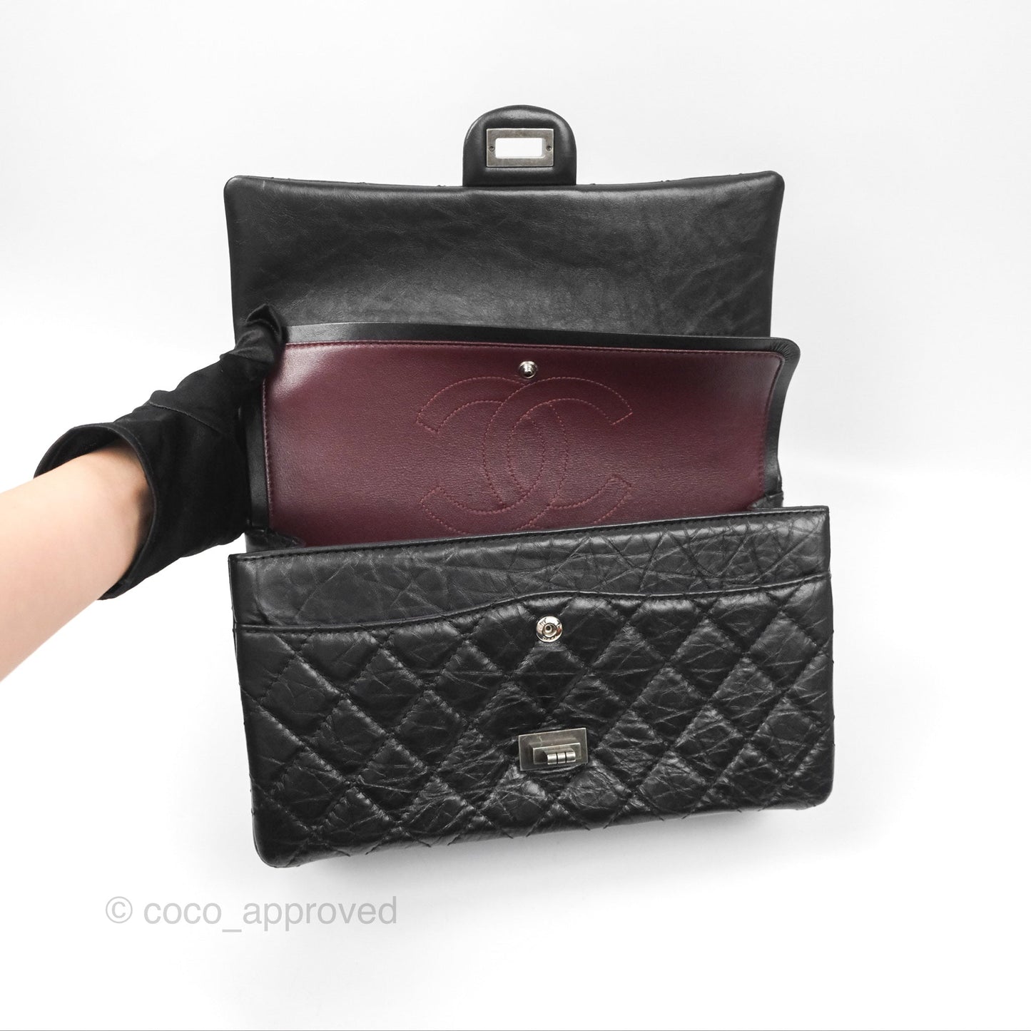 Chanel Reissue 226 Quilted Black Aged Calfskin Ruthenium Hardware