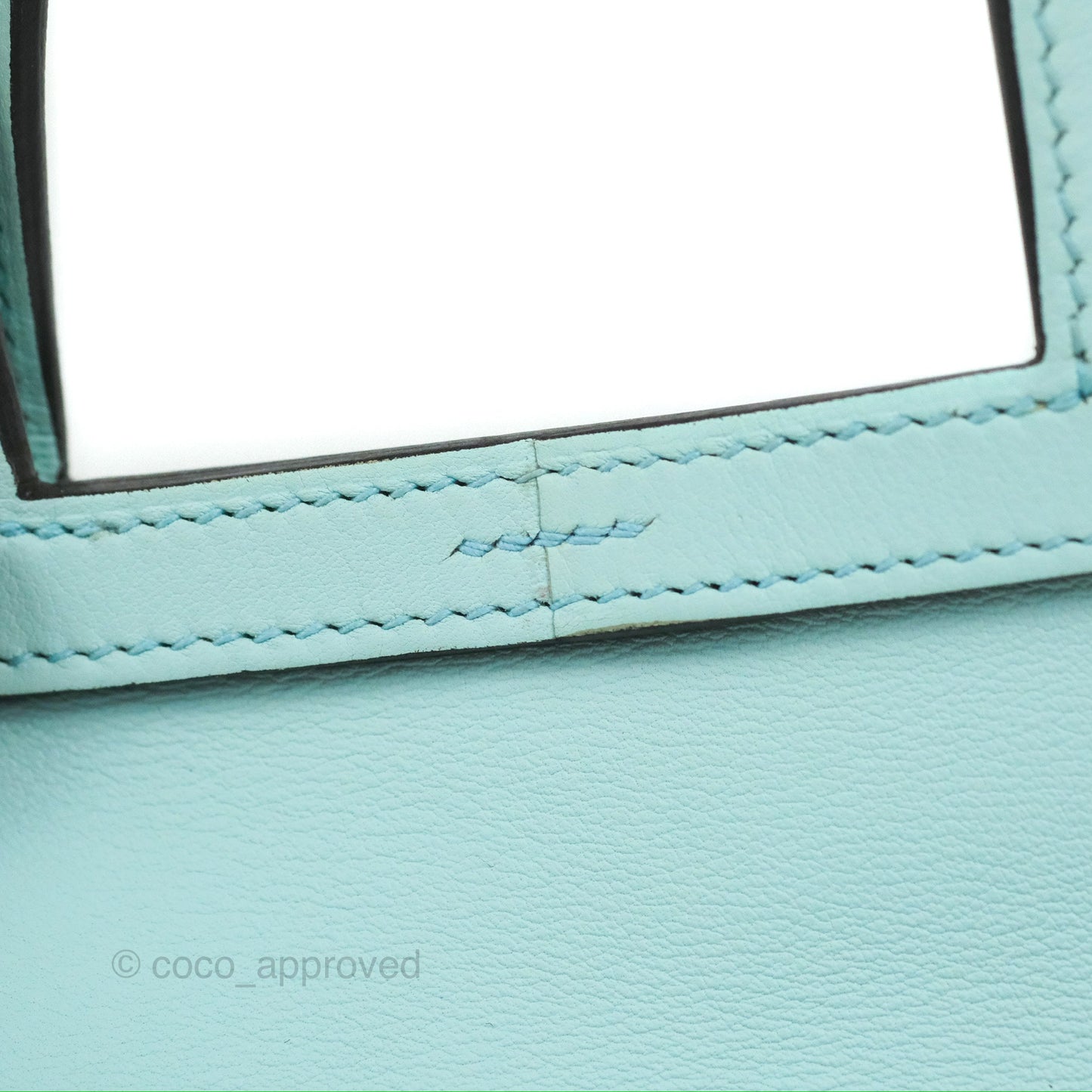 Hermès Halzan 22 Mini Aqua Swift Palladium Hardware