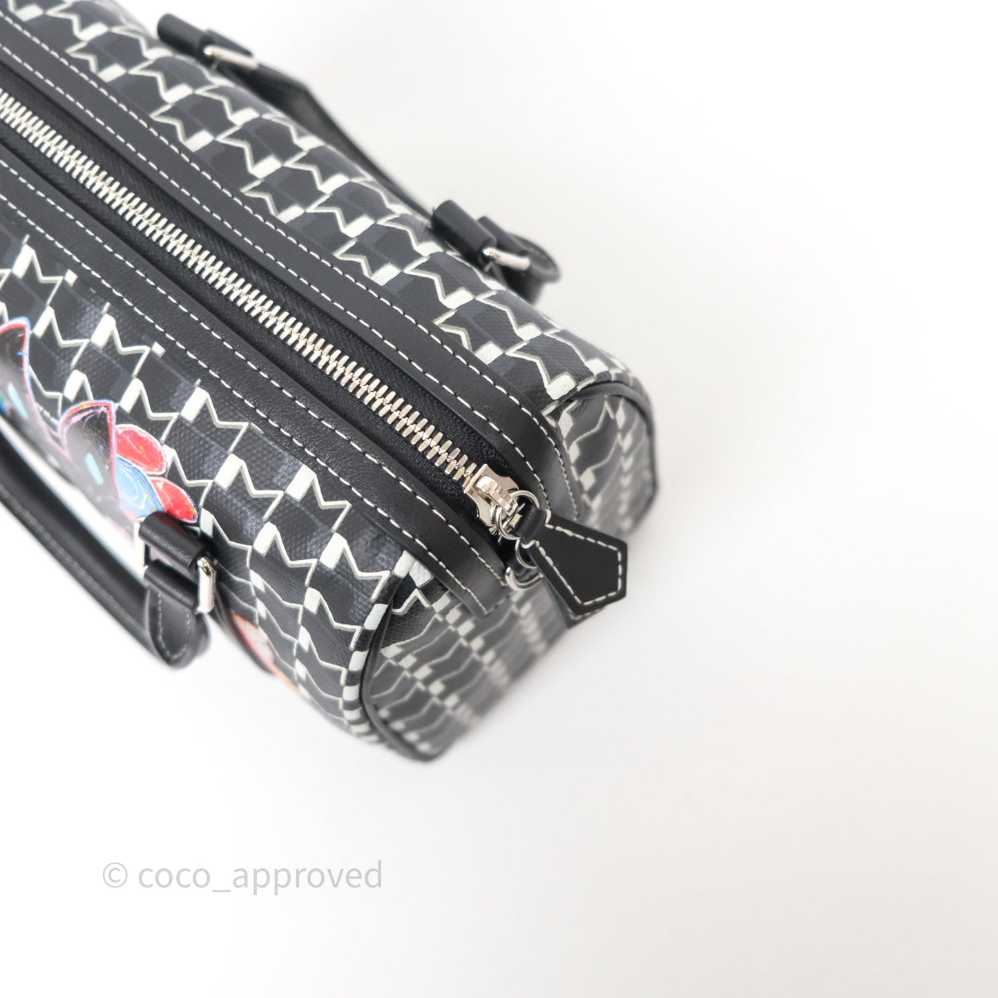 Moynat X Kasing Lung 48H Mini M Labubu Bag Black Canvas Sliver Hardware