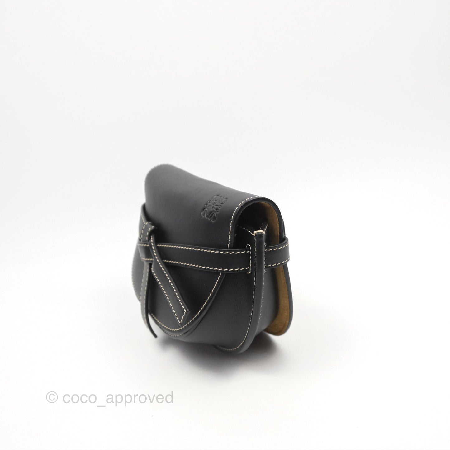Loewe Mini Gate Belt Bag in Soft Calfskin Black