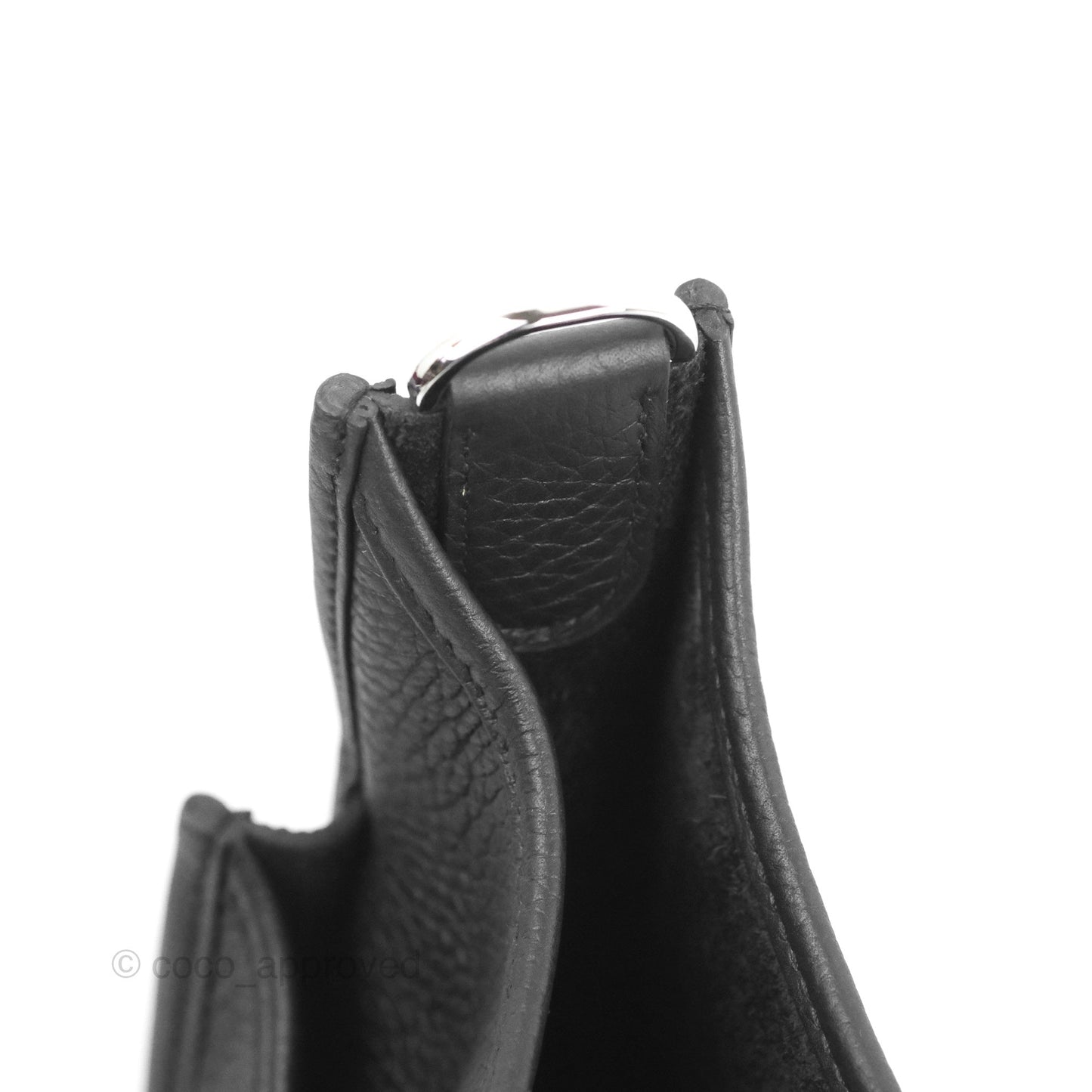 Hermes Evelyne III 29 Black Clemence Silver Hardware