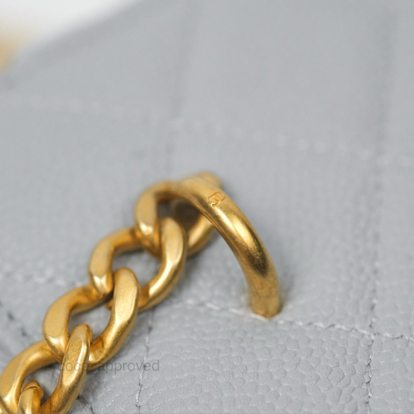 Chanel Vanity with Heart Adjustable Chain Grey Caviar Aged Gold Hardware