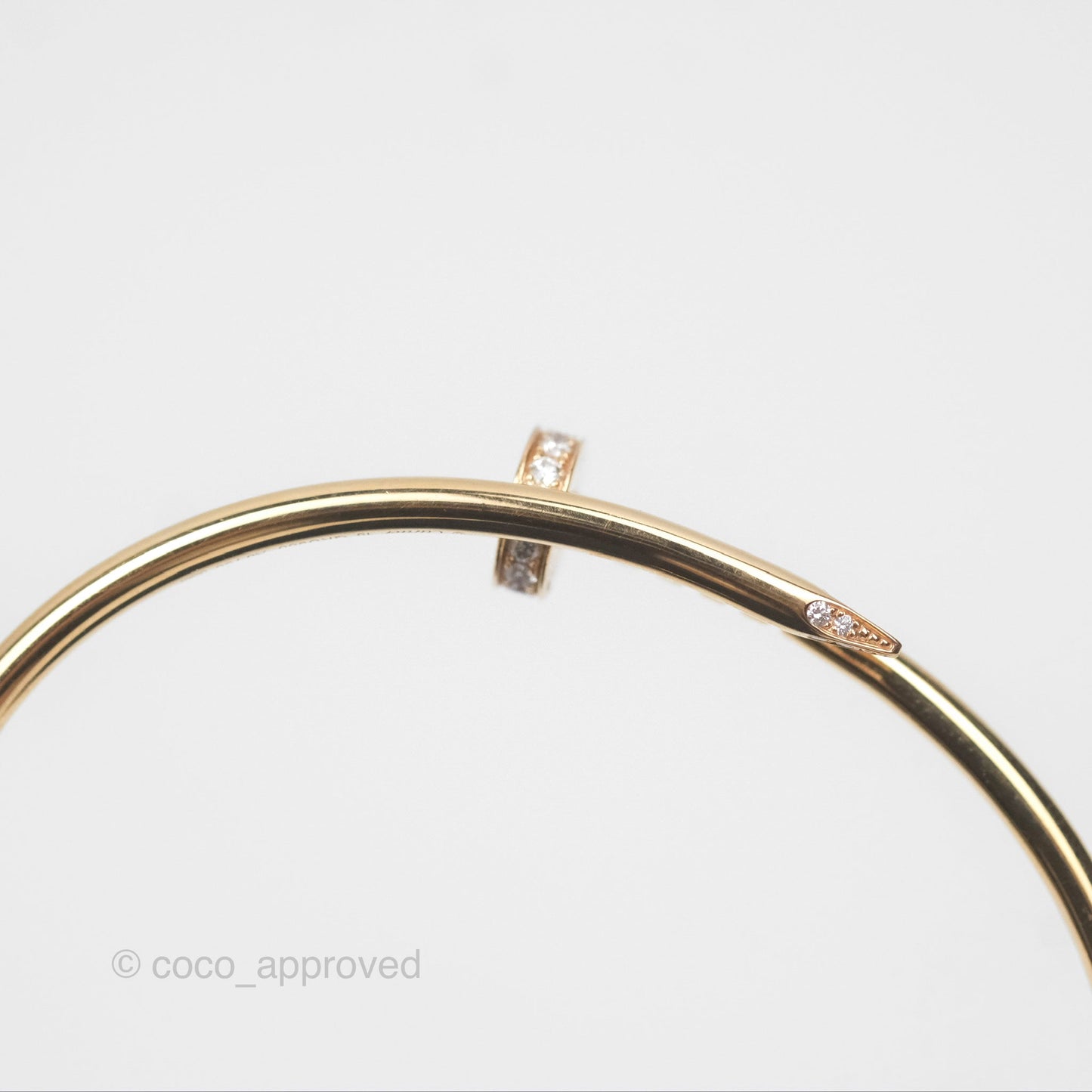 Cartier Small Juste Un Clou Bracelet 18K Pink Gold Diamond