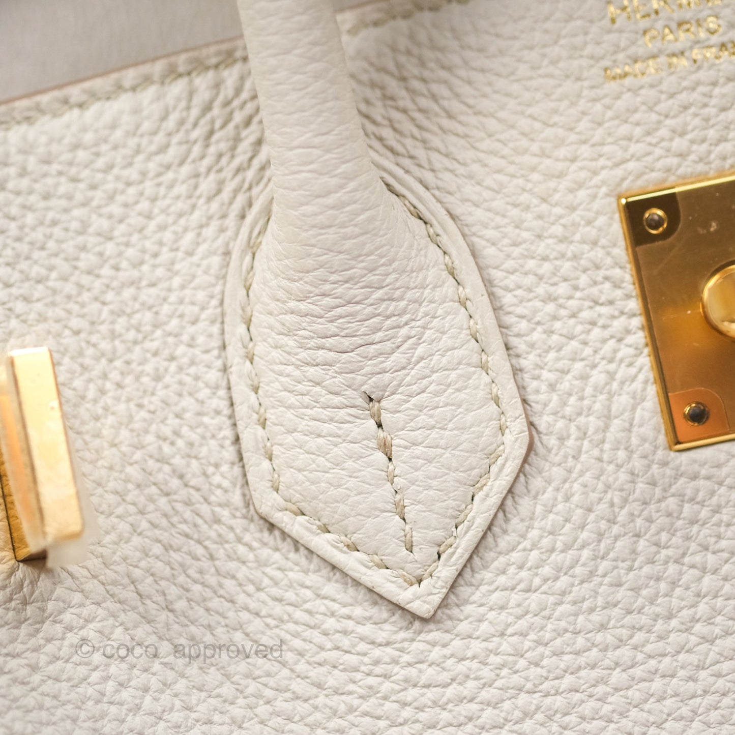 Hermes Birkin 25 Retourne Beton 8L Togo Gold Hardware