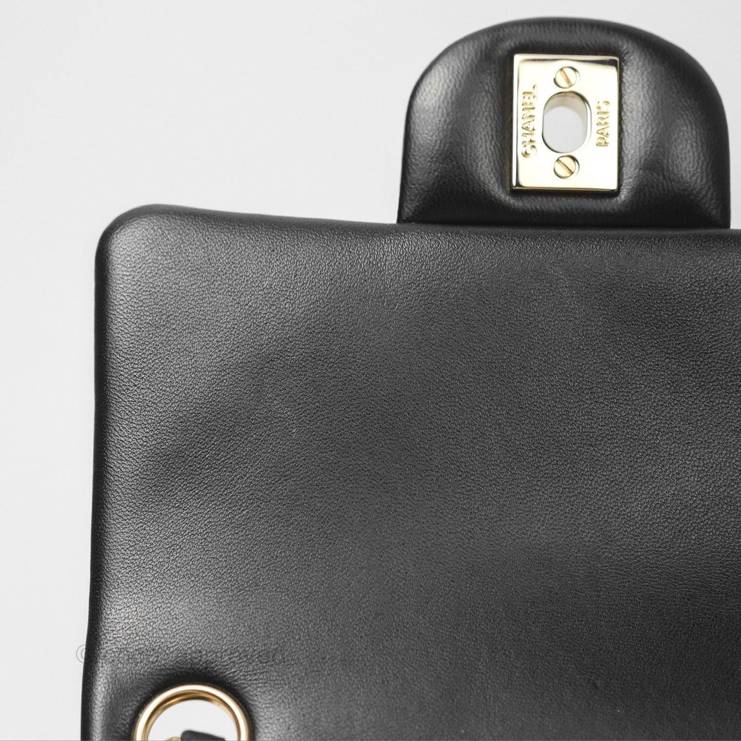 Chanel Mini Square Black Lambskin Gold Hardware