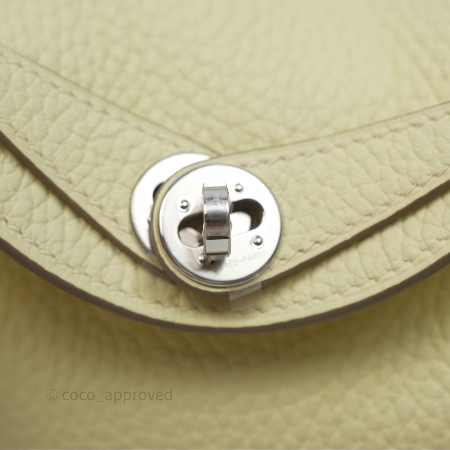 Hermès Mini Lindy II 20 Jaune Milton Clemence Palladium Hardware