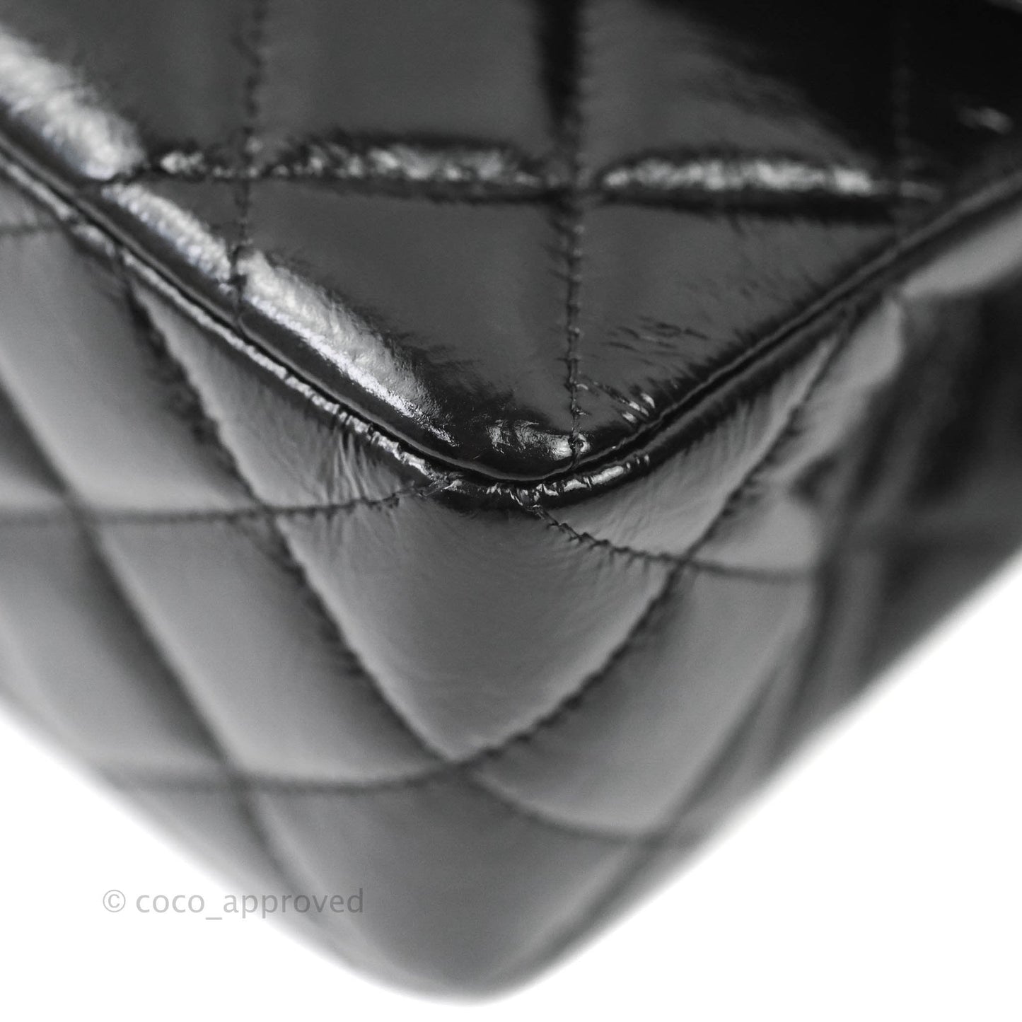Chanel Classic Small S/M Flap Shiny Crumpled Calfskin So Black
