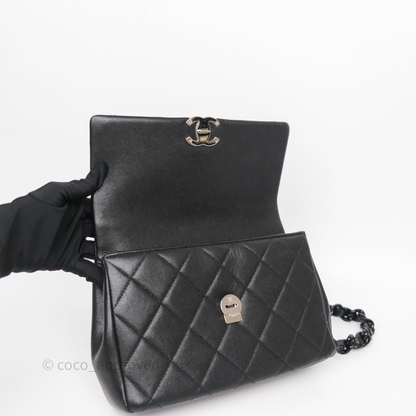 Chanel Quilted My Everything Medium Flap Bag So Black Caviar Incognito Hardware