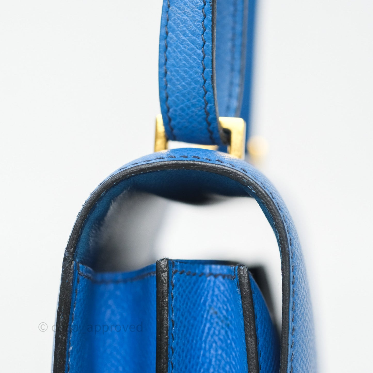 Hermès Constance Mini 18cm Bleu Izmir 7W Epsom Gold Hardware