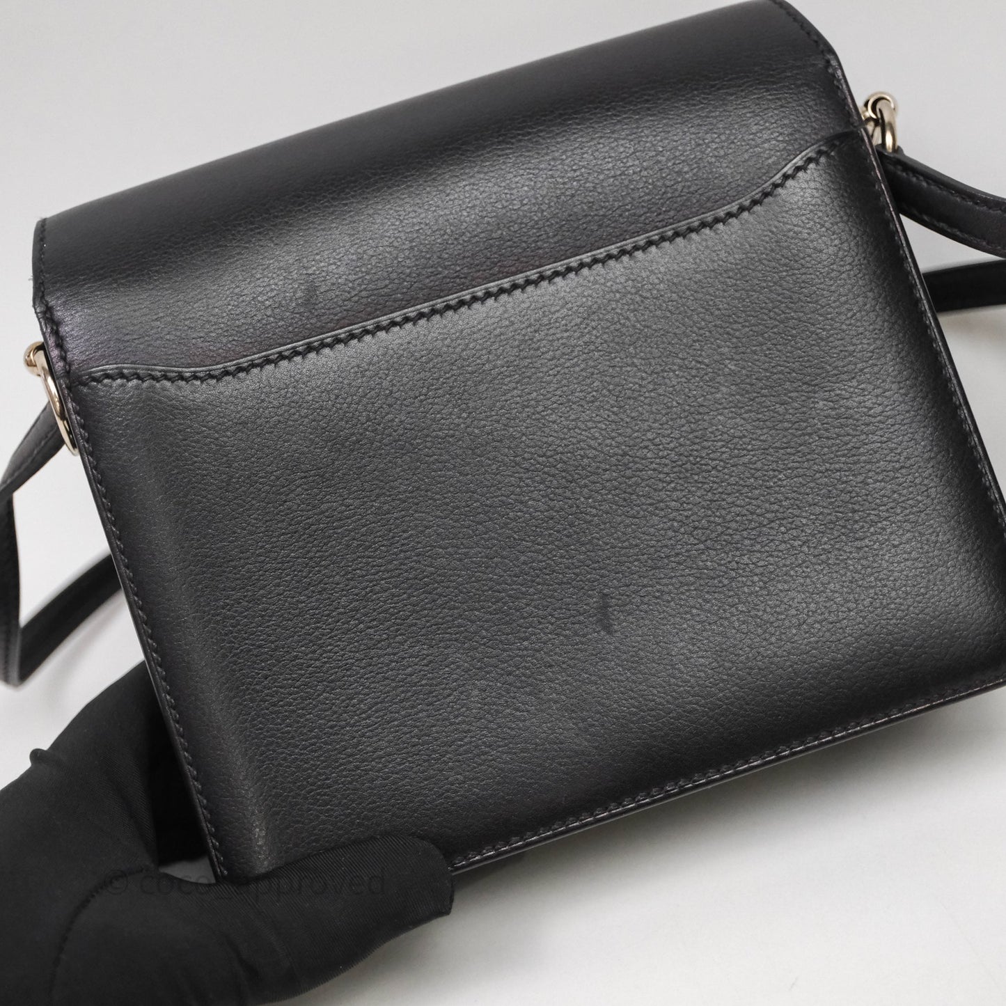 Hermès Roulis Mini 18 Black Noir 89 Palladium Hardware