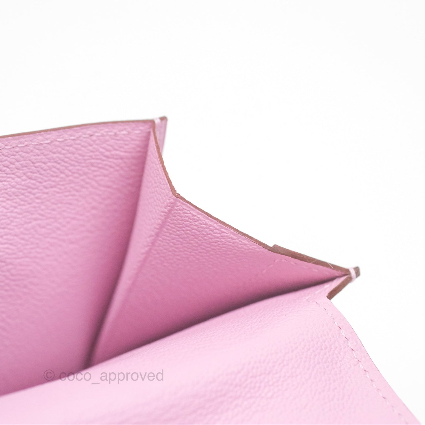 Hermès Kelly Pocket Compact Wallet Mauve Sylvester Palladium Hardware