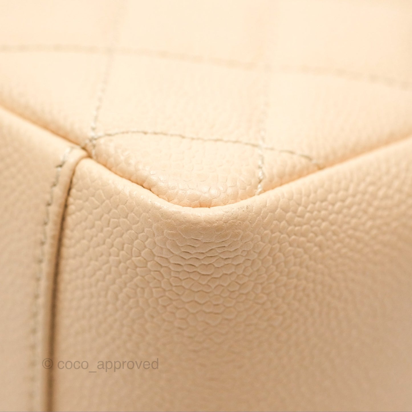 Chanel GST Beige Caviar Silver Hardware