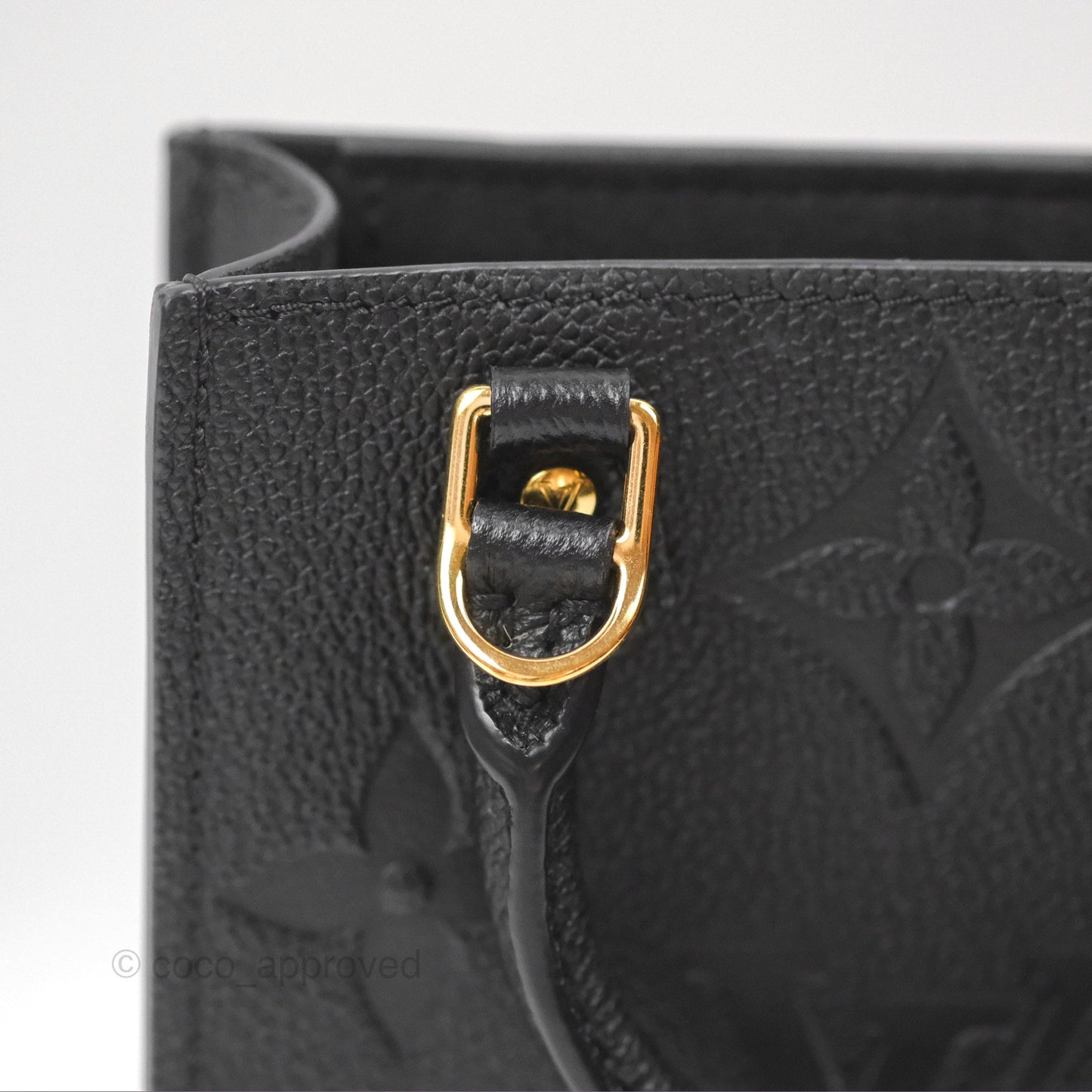 Louis Vuitton Petit Sac Plat Bag Empreinte Giant Monogram Black