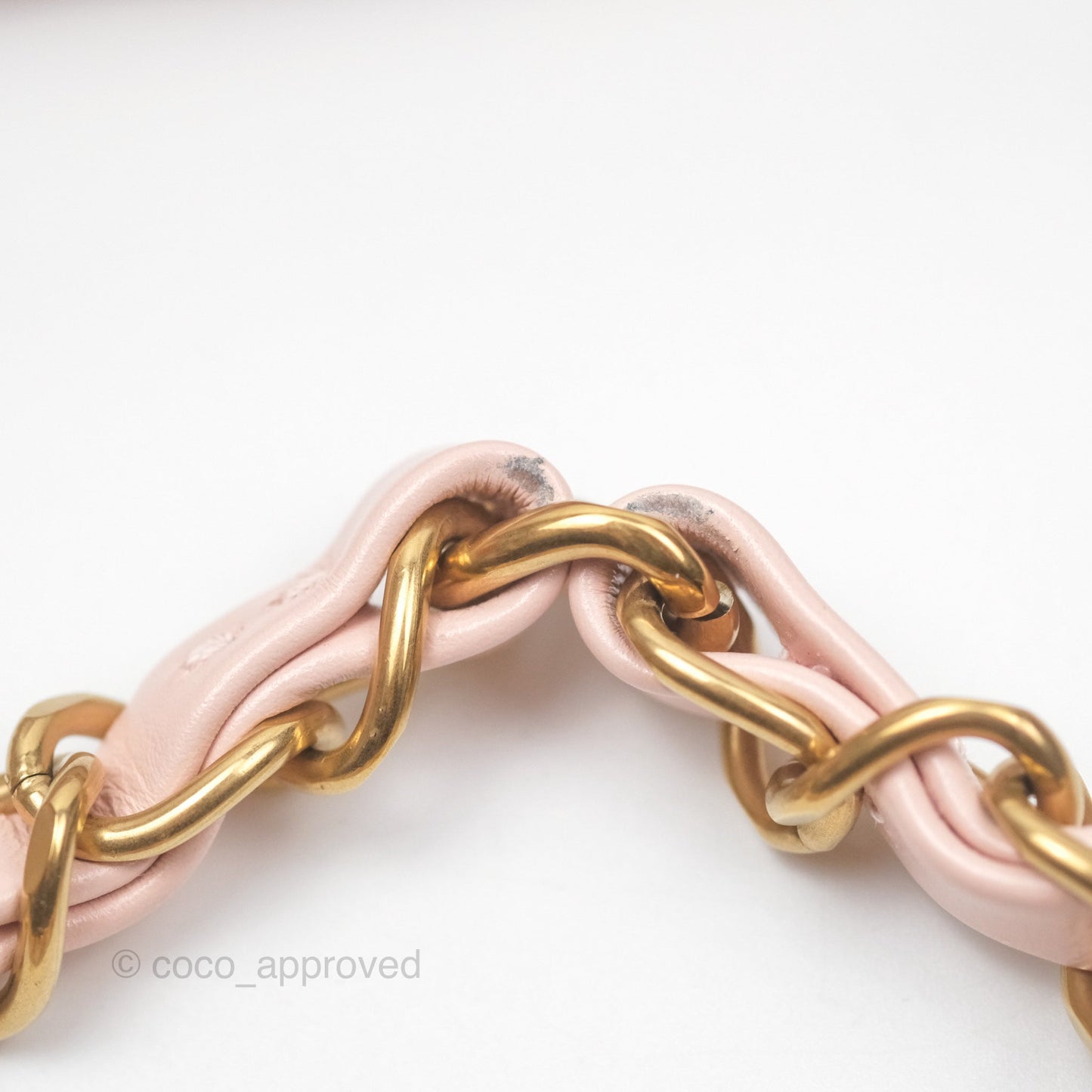 Chanel 22 Small Quilted Pink Shiny Crumpled Calfskin Aged Gold Hardware