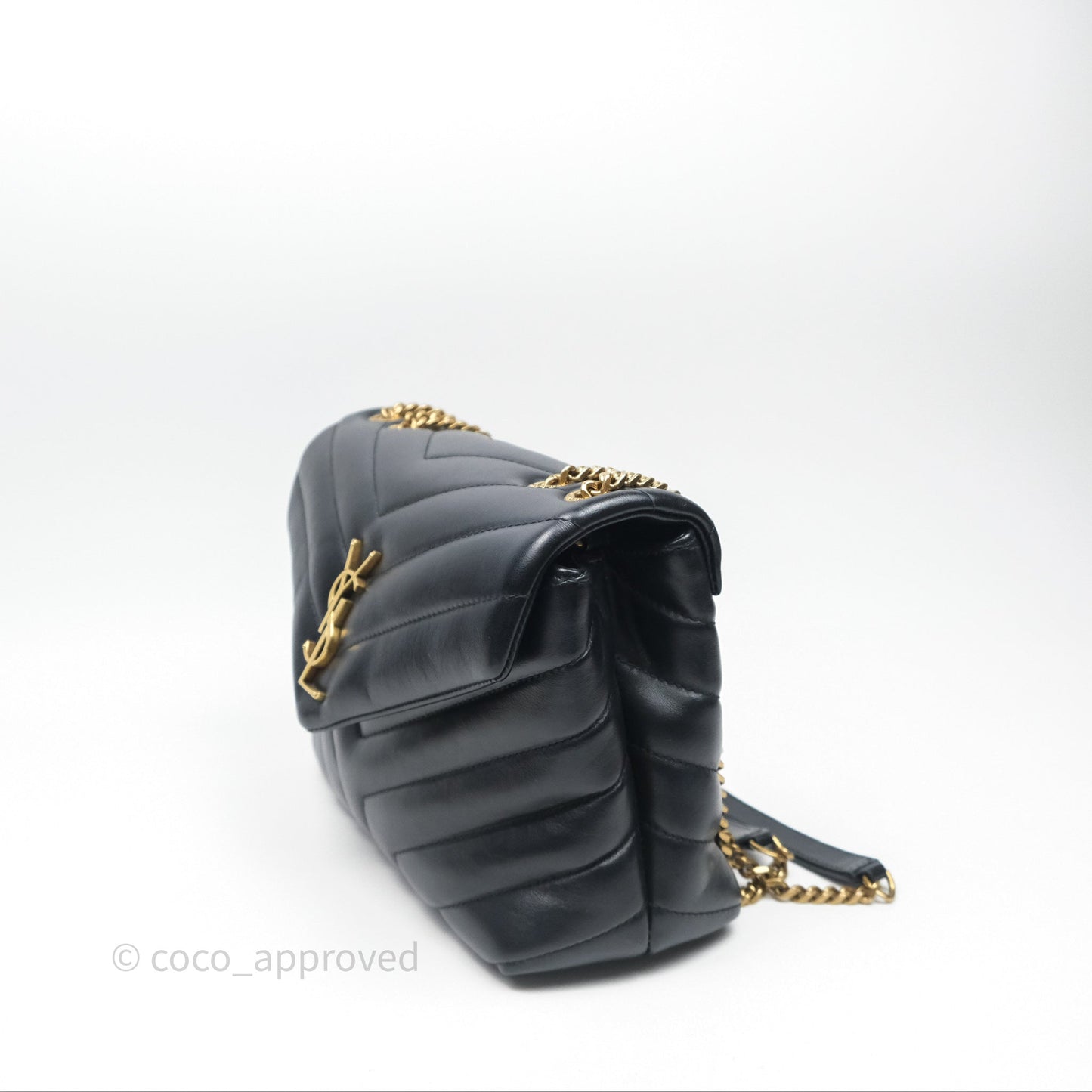 Saint Laurent Loulou Small Flap Bag Black Gold Hardware