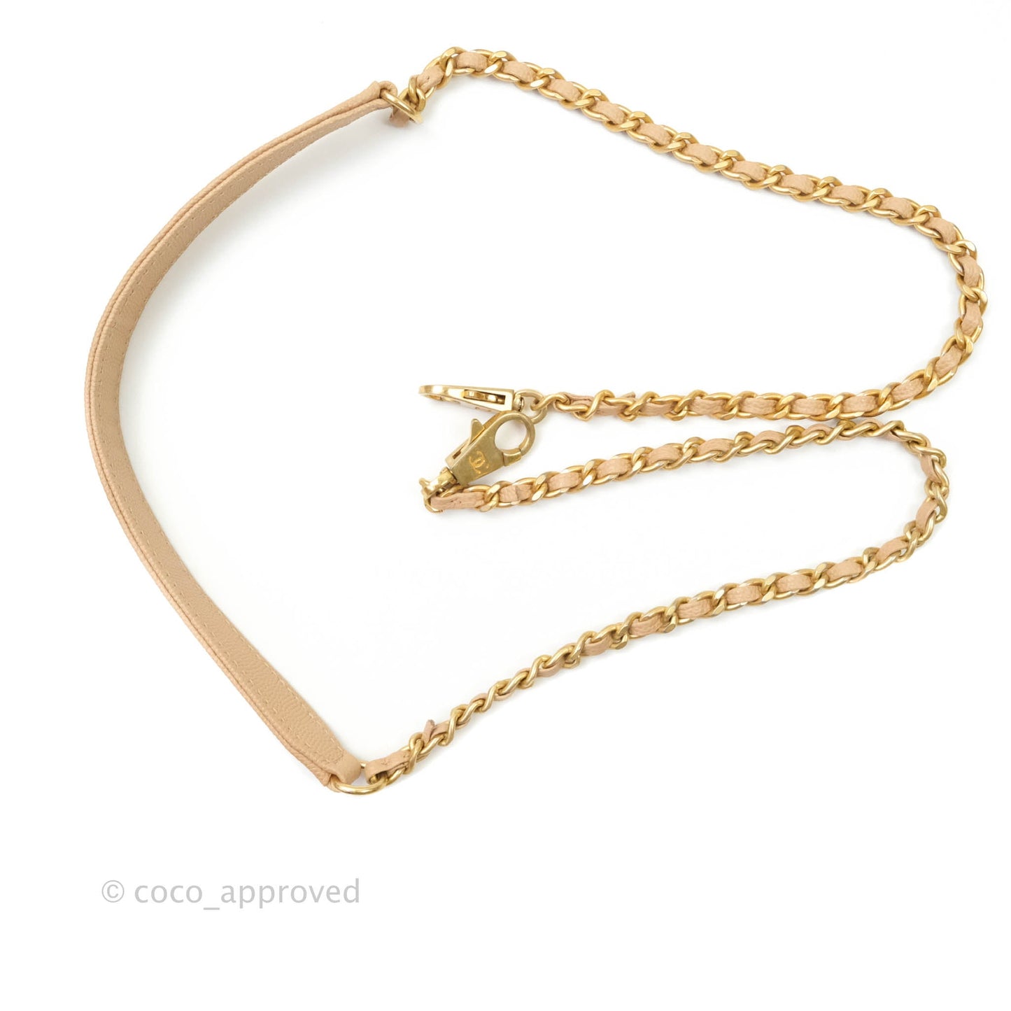 Chanel Mini (Small) Coco Handle Quilted Beige Caviar Gold Hardware Embossed Lizard Handle