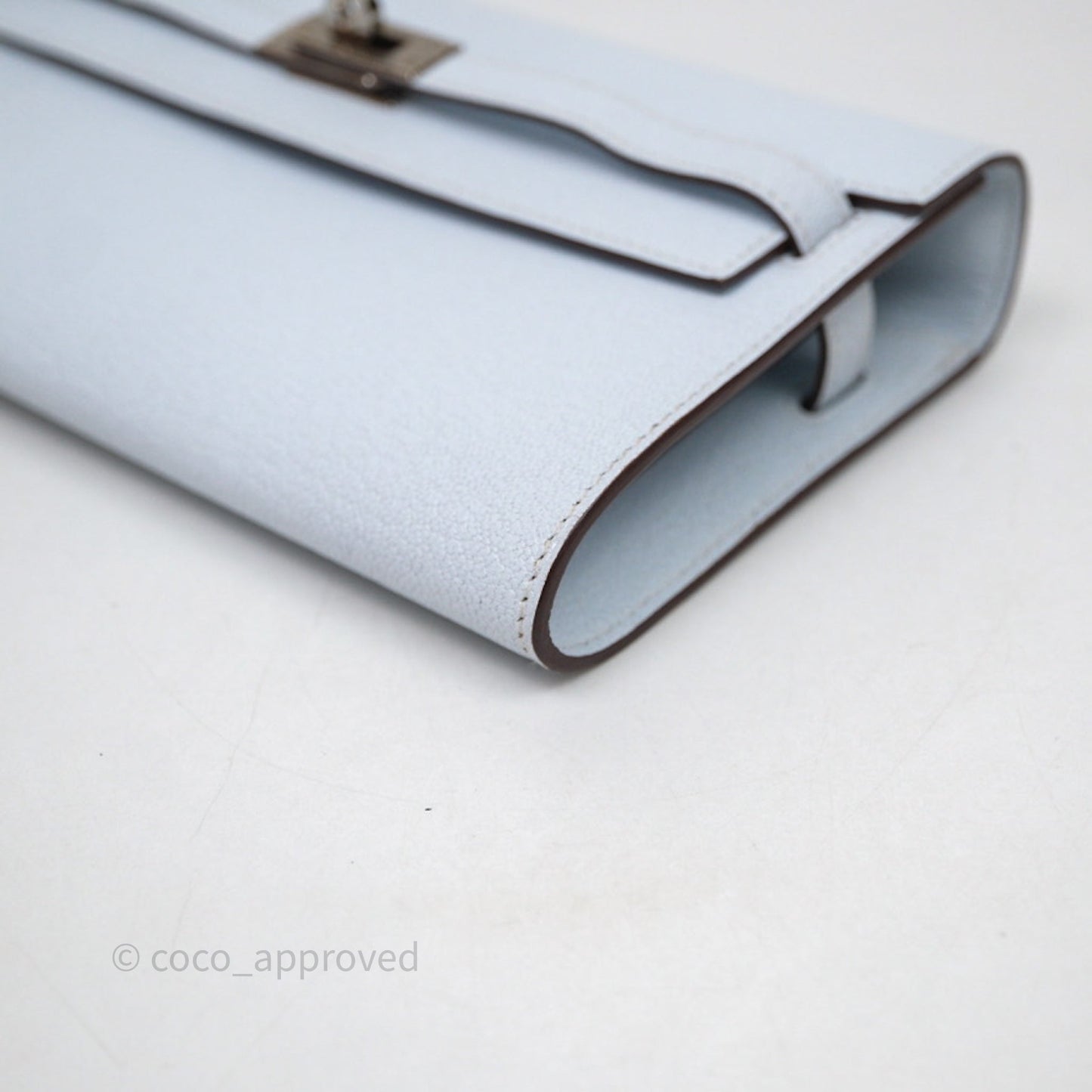 Hermès Kelly To Go Bleu Brume T0 Chèvre Mysore Palladium Hardware
