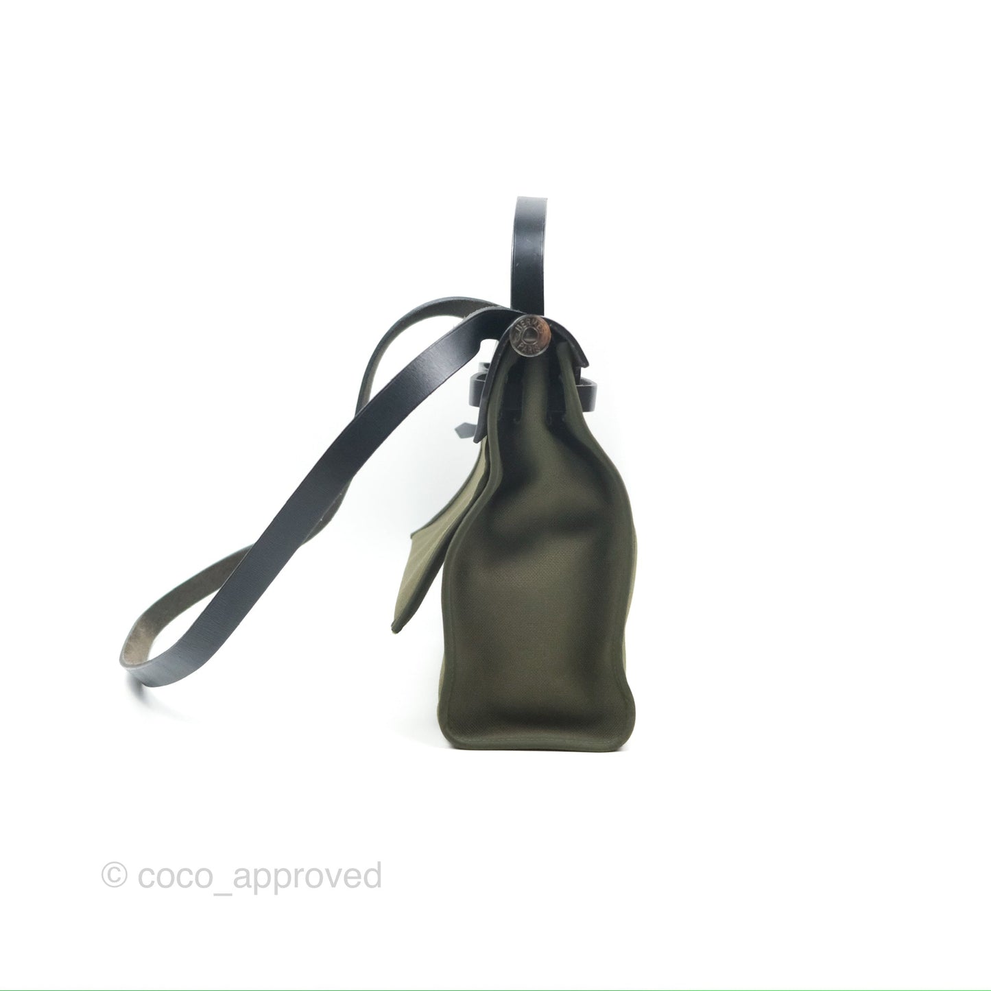 Hermès Herbag Zip 31 Khaki Canvas Palladium Hardware