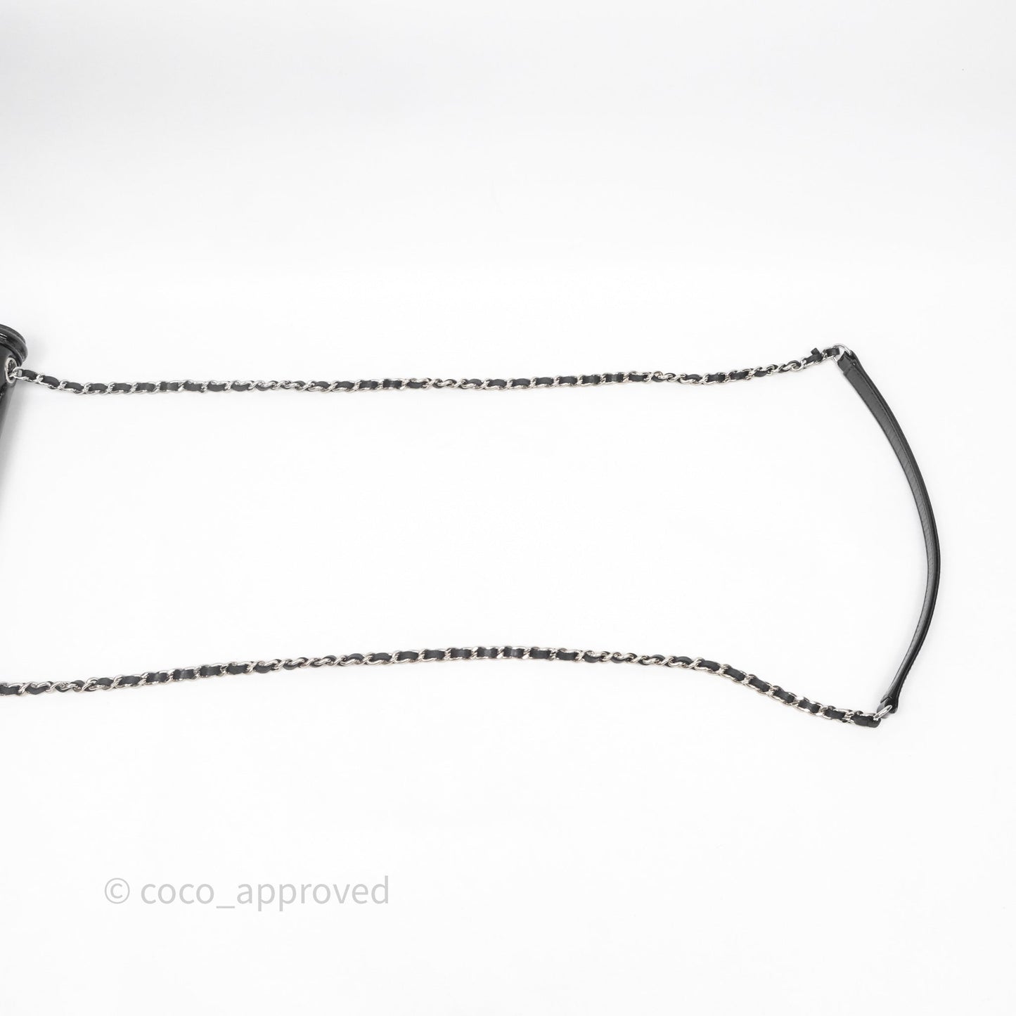 Chanel Crystal Lego Brick Shoulder Bag Black Plexiglass Patent Silver Hardware