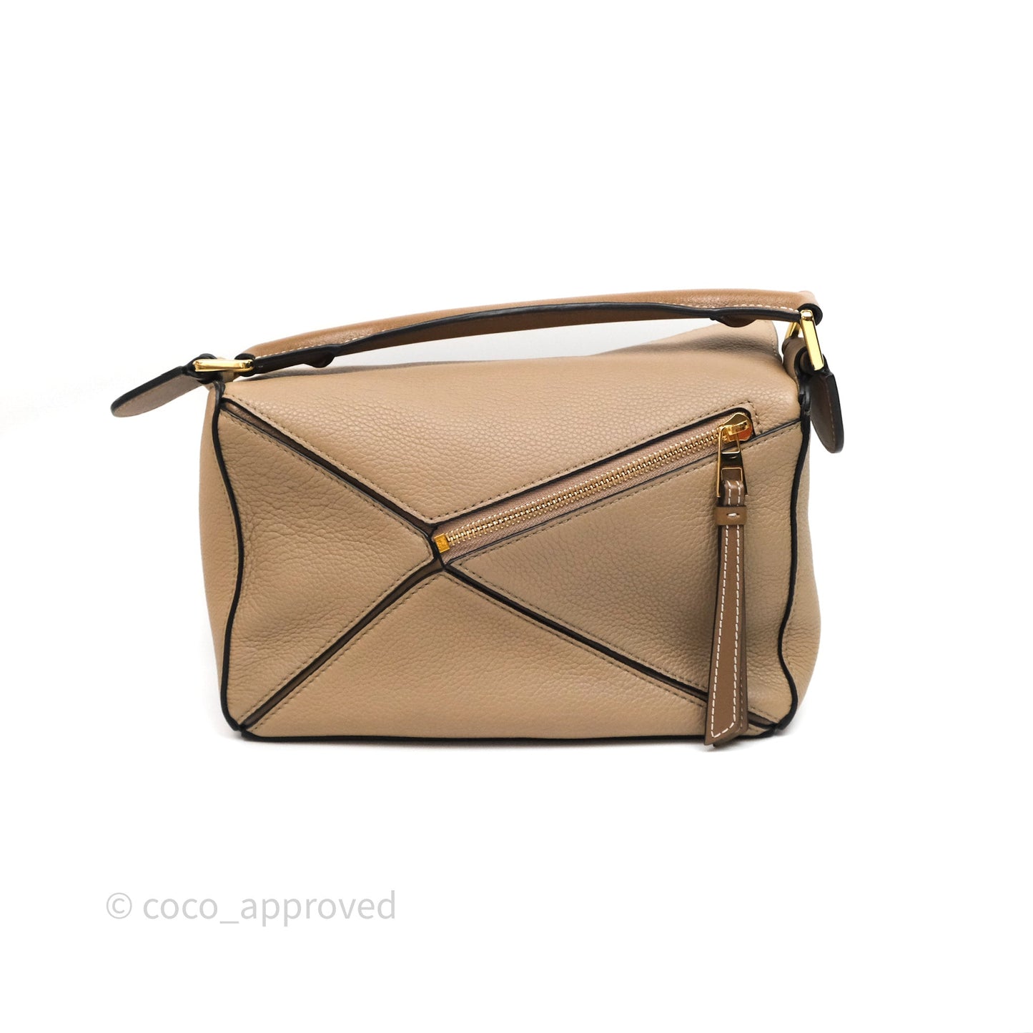 Loewe Small Puzzle Bag Sand Mink Grained Calfskin