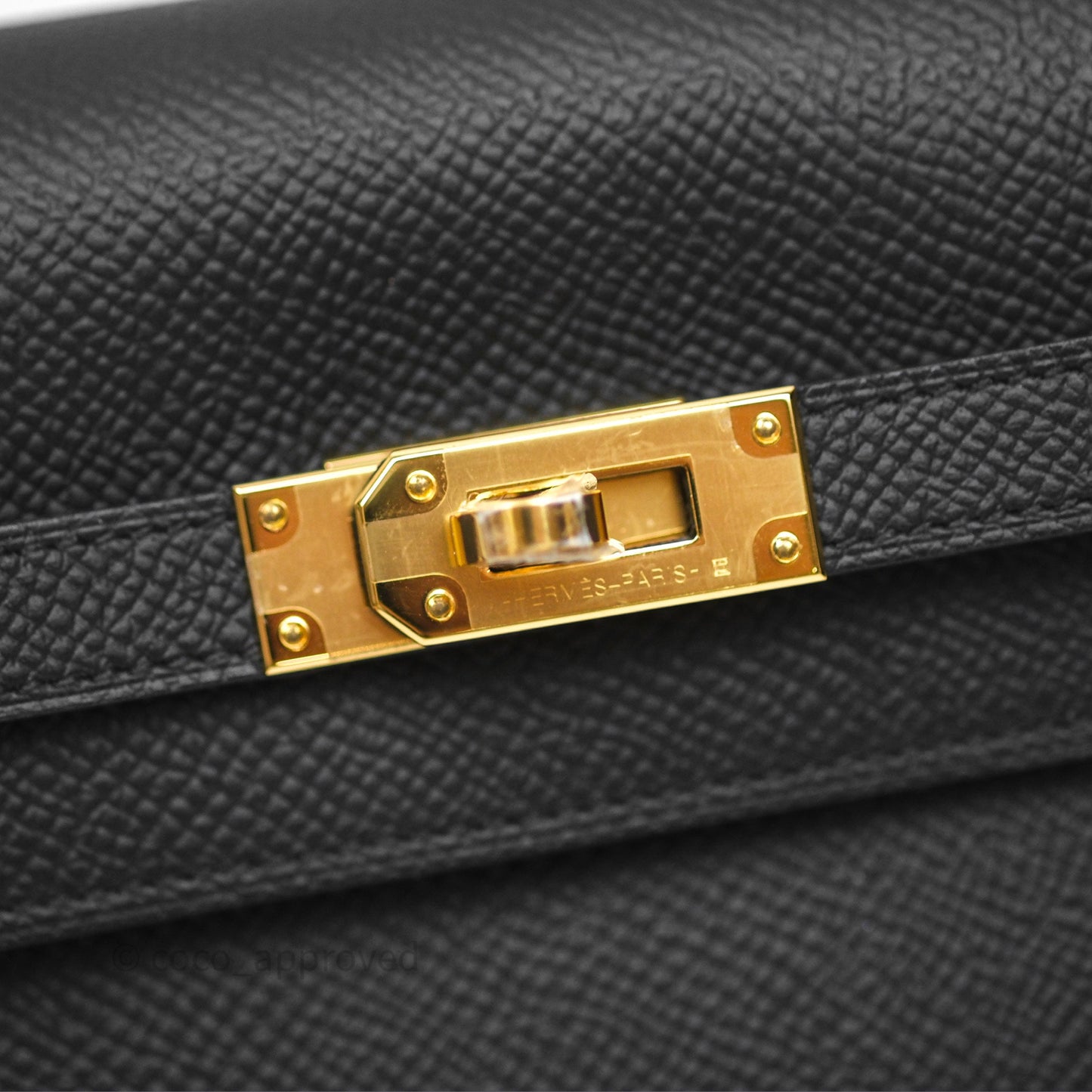 Hermès Kelly To Go Wallet Noir 89 Epsom Gold Hardware