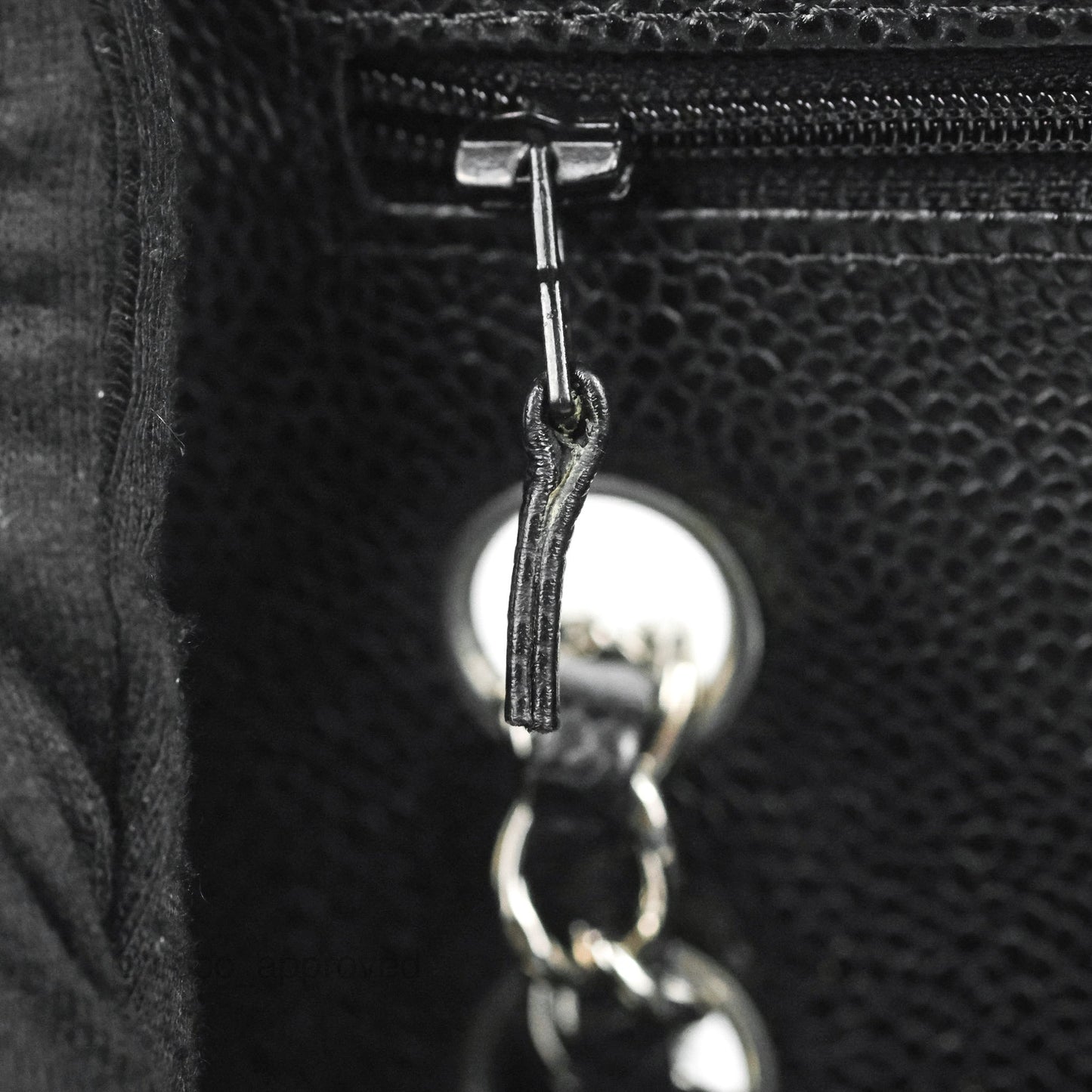 Chanel Classic M/L Medium Flap Quilted Black Caviar Silver Hardware