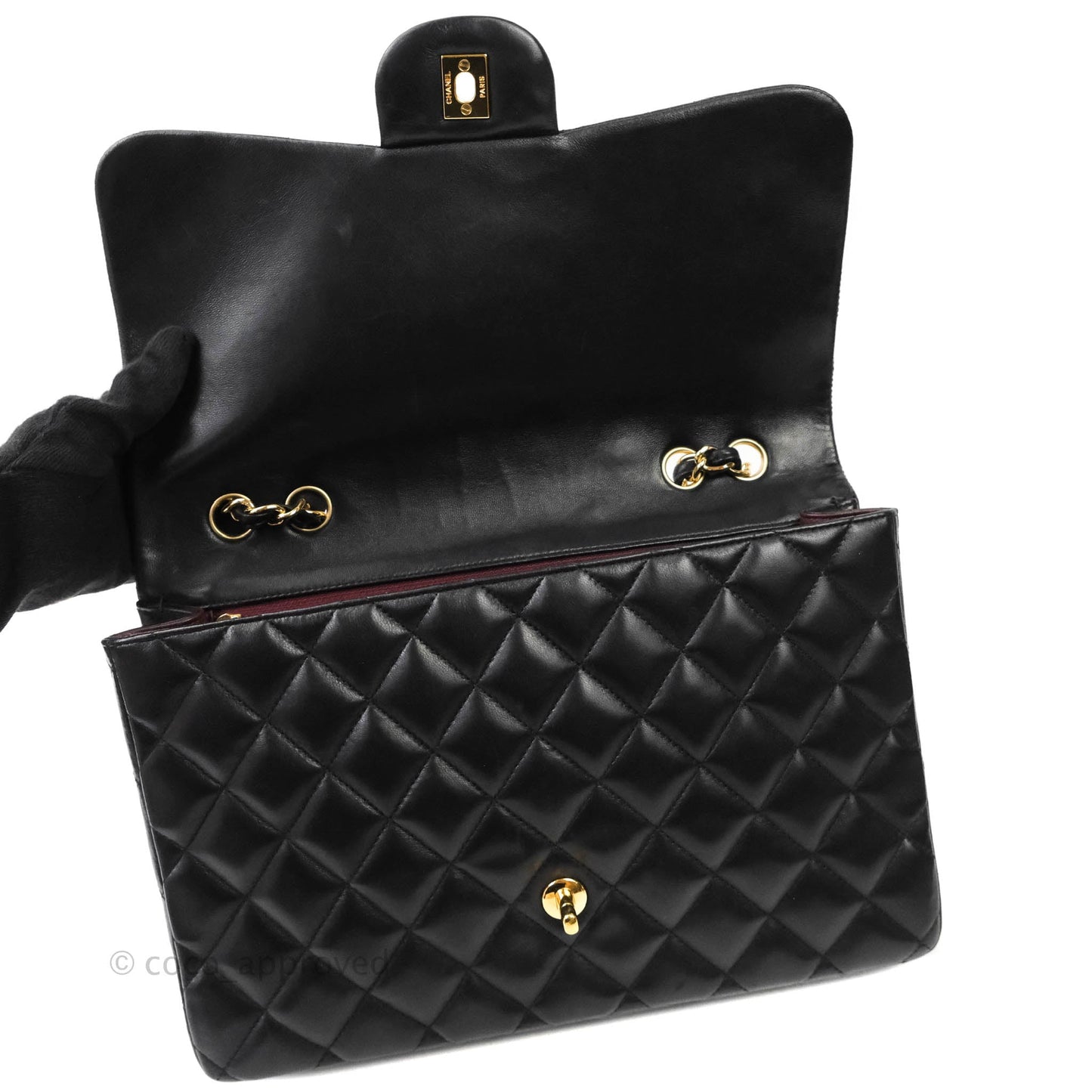 Chanel Jumbo Single Flap Black Lambskin Gold Hardware⁣⁣