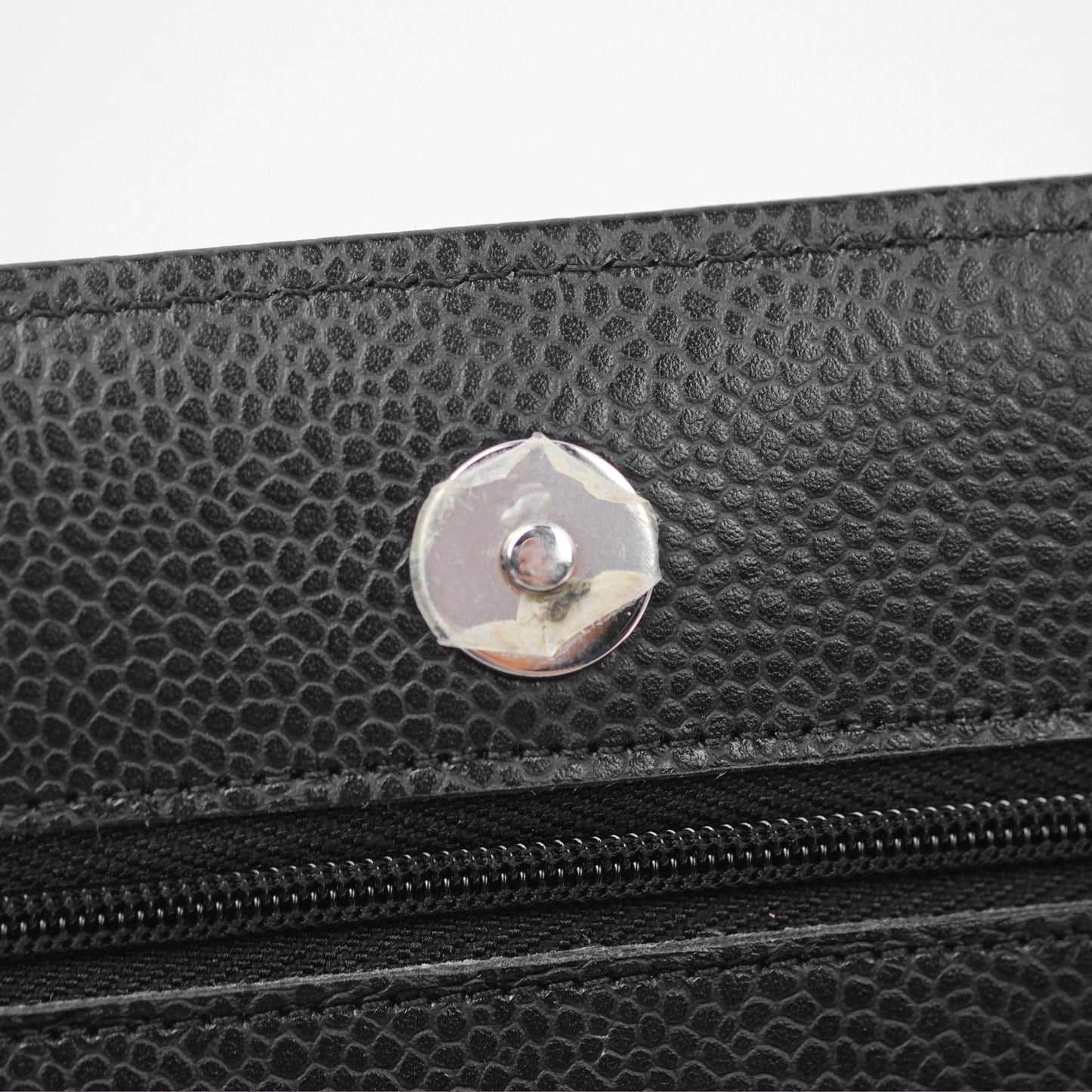 Chanel Quilted Classic Wallet On Chain WOC Black Caviar Silver Hardware