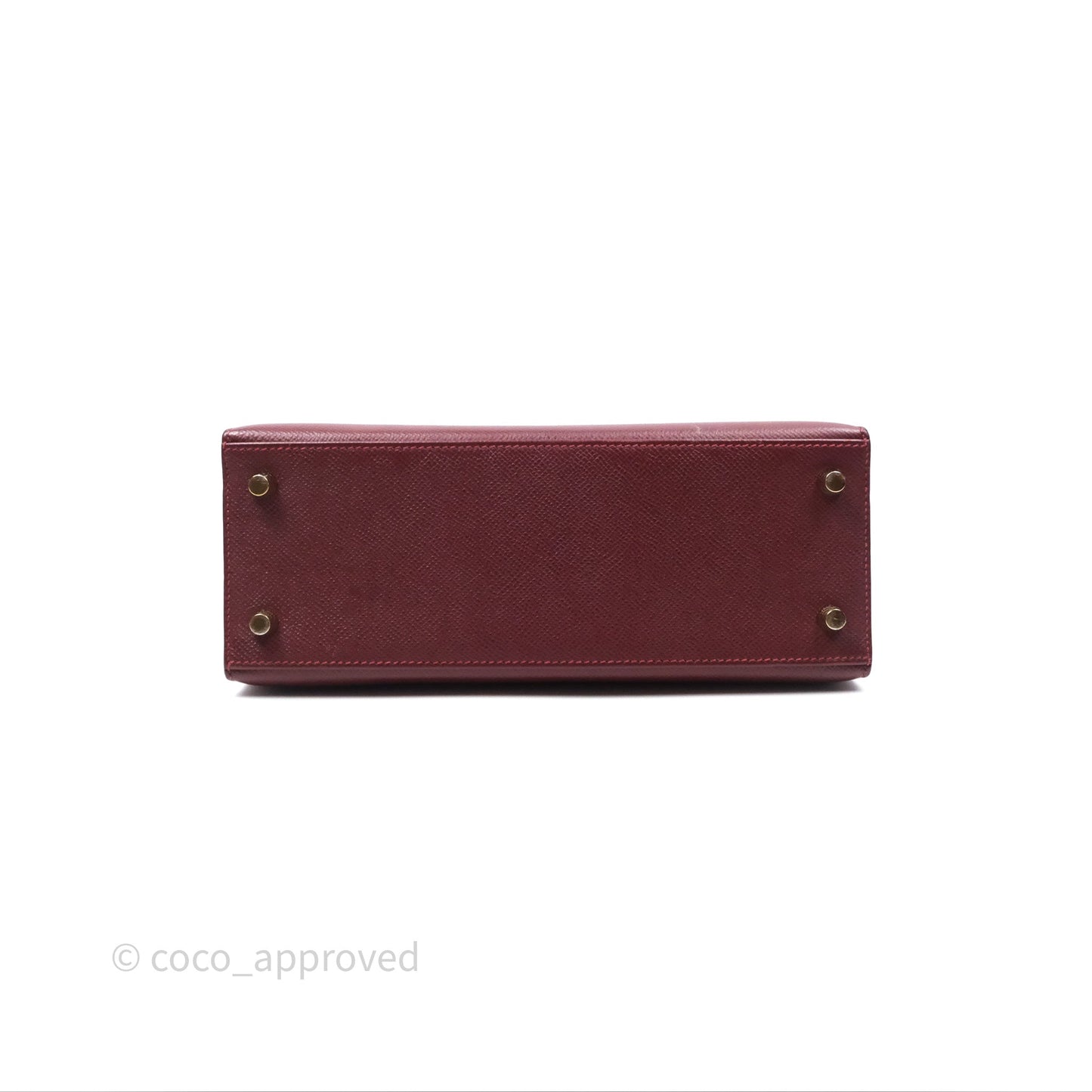 Hermès Sellier Kelly 25 Rouge H Epsom Gold Hardware