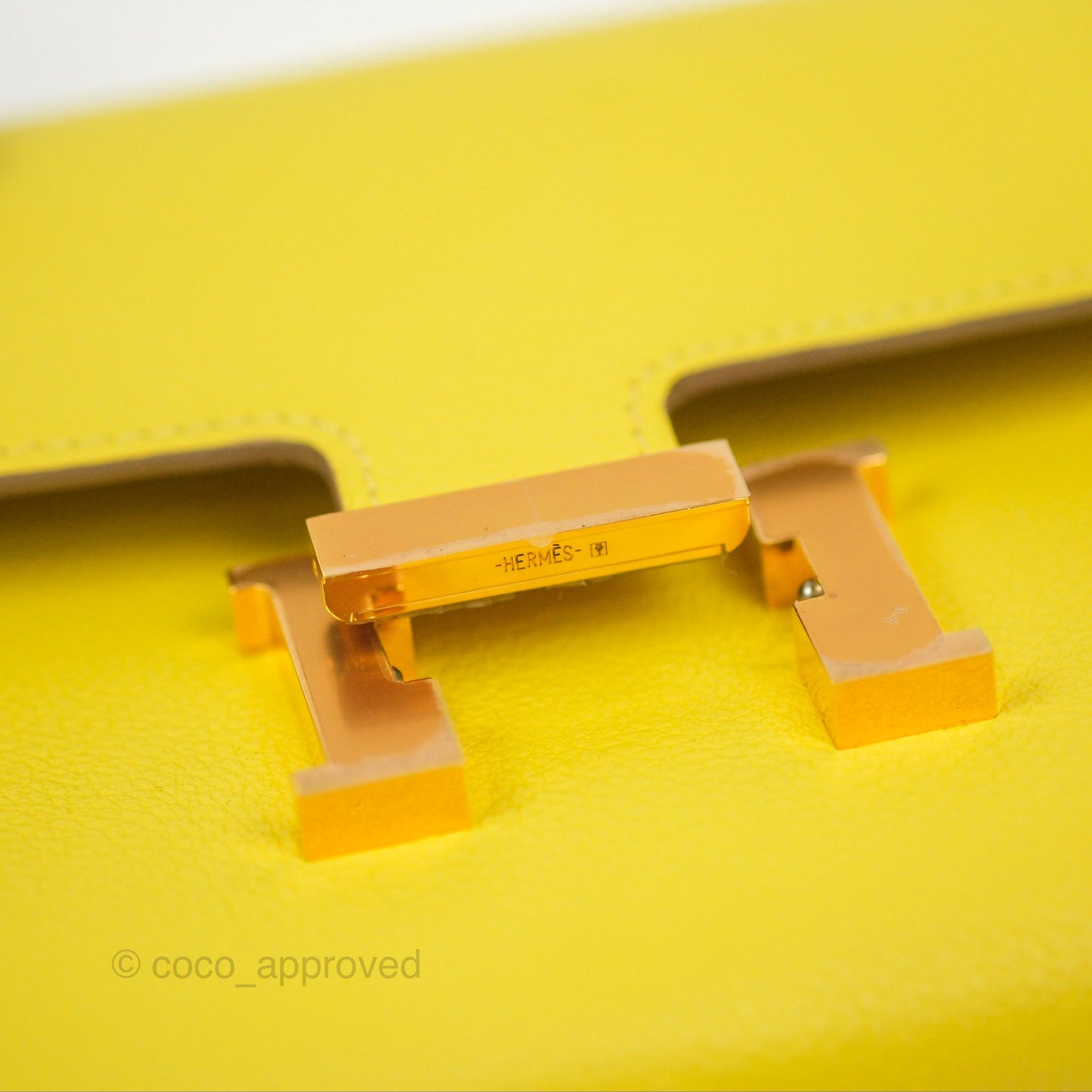 Hermès Constance To Go Wallet Lime Evercolour Rose Gold Hardware