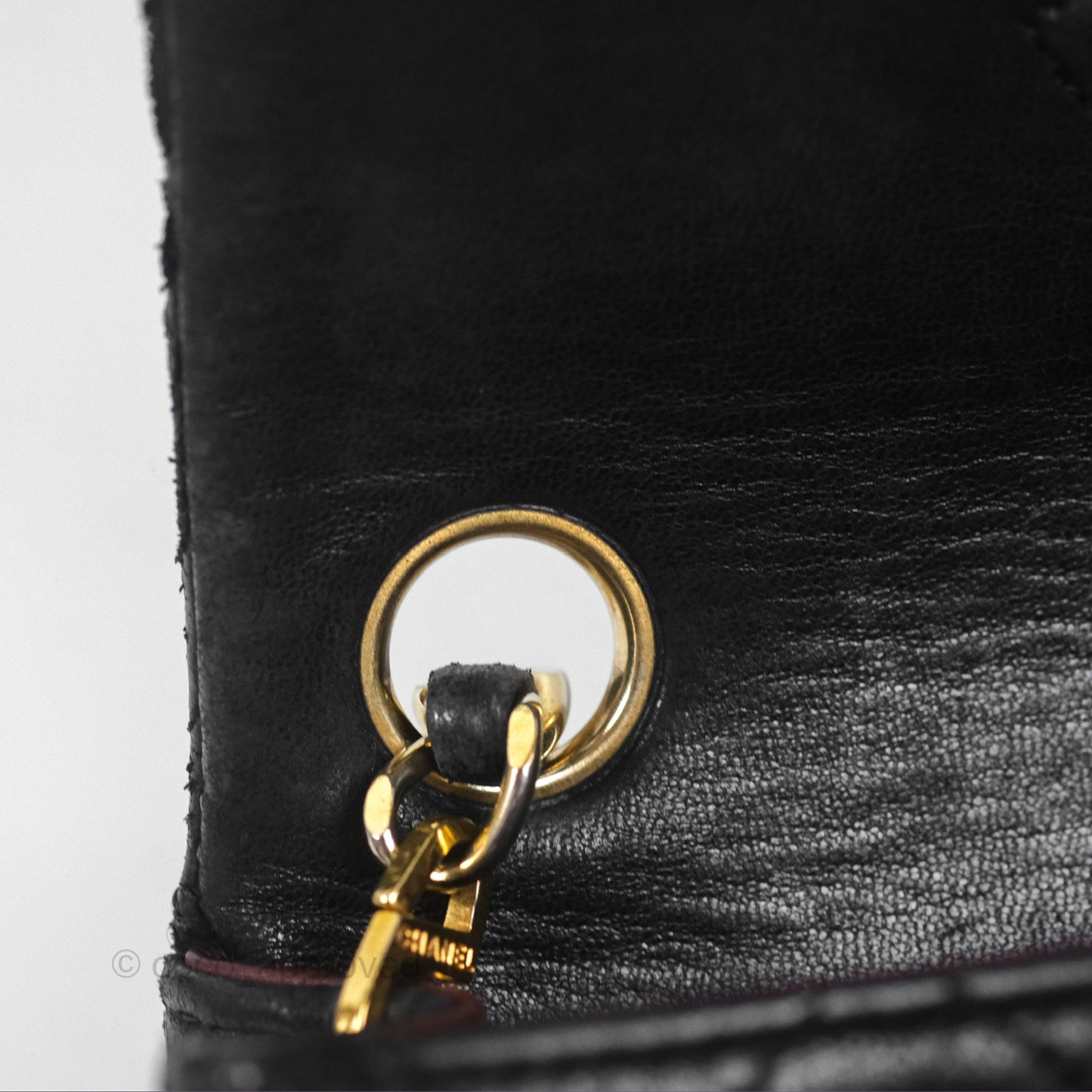 Chanel Vintage Mini Square Black Lambskin 24K Gold Hardware