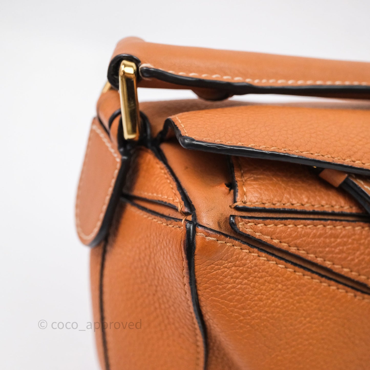 Loewe Small Puzzle Bag Tan Calfskin