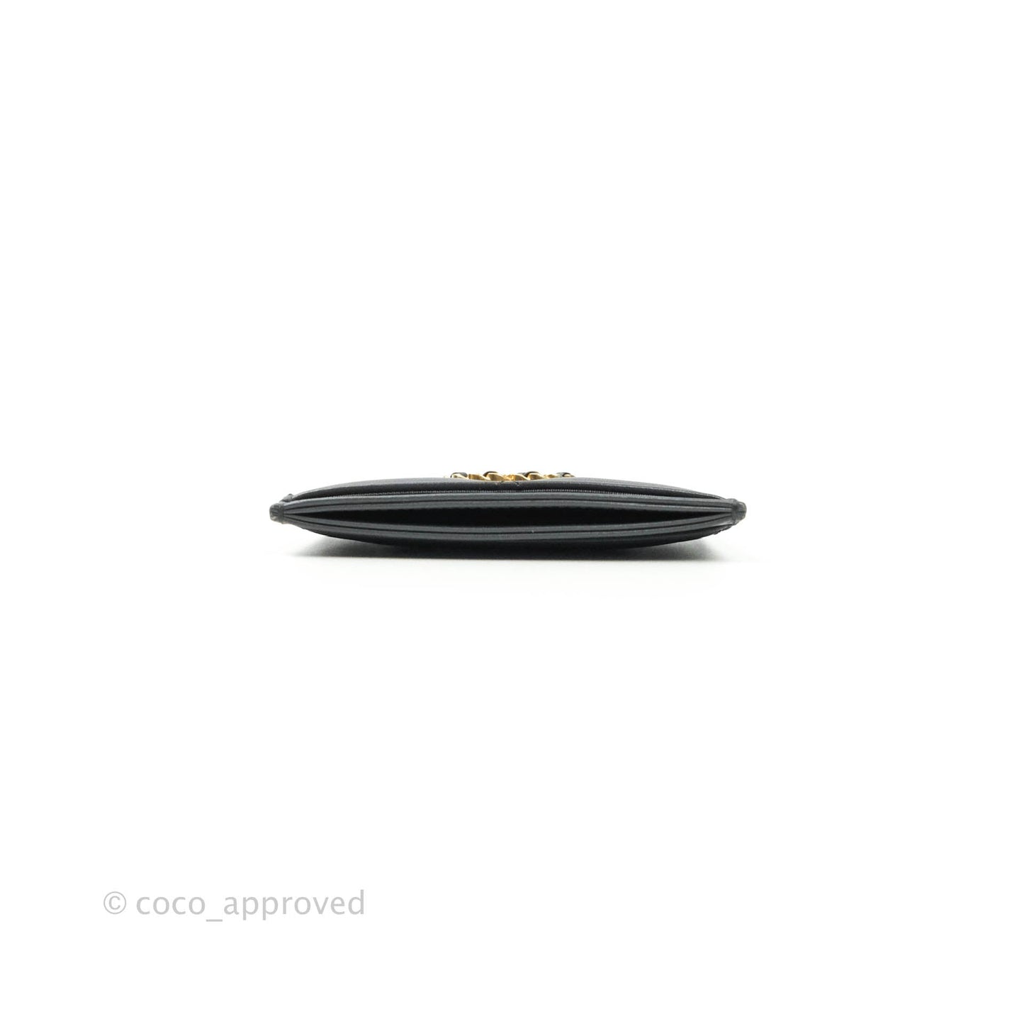 Chanel 19 Quilted Dark Grey Flat Card Holder