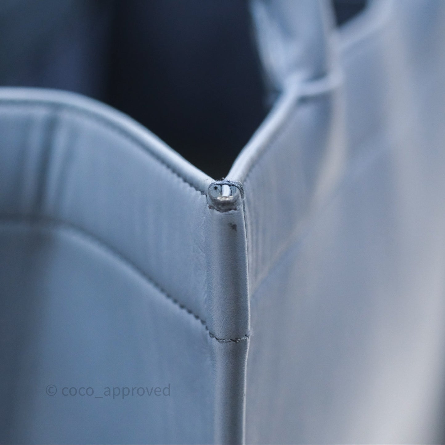 Christian Dior Medium Book Tote Blue Calfskin