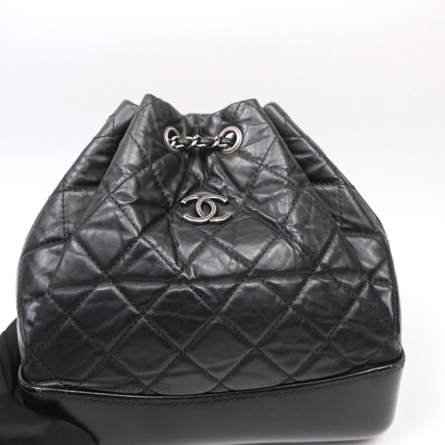 Chanel Small Gabrielle Backpack Black Aged Calfskin