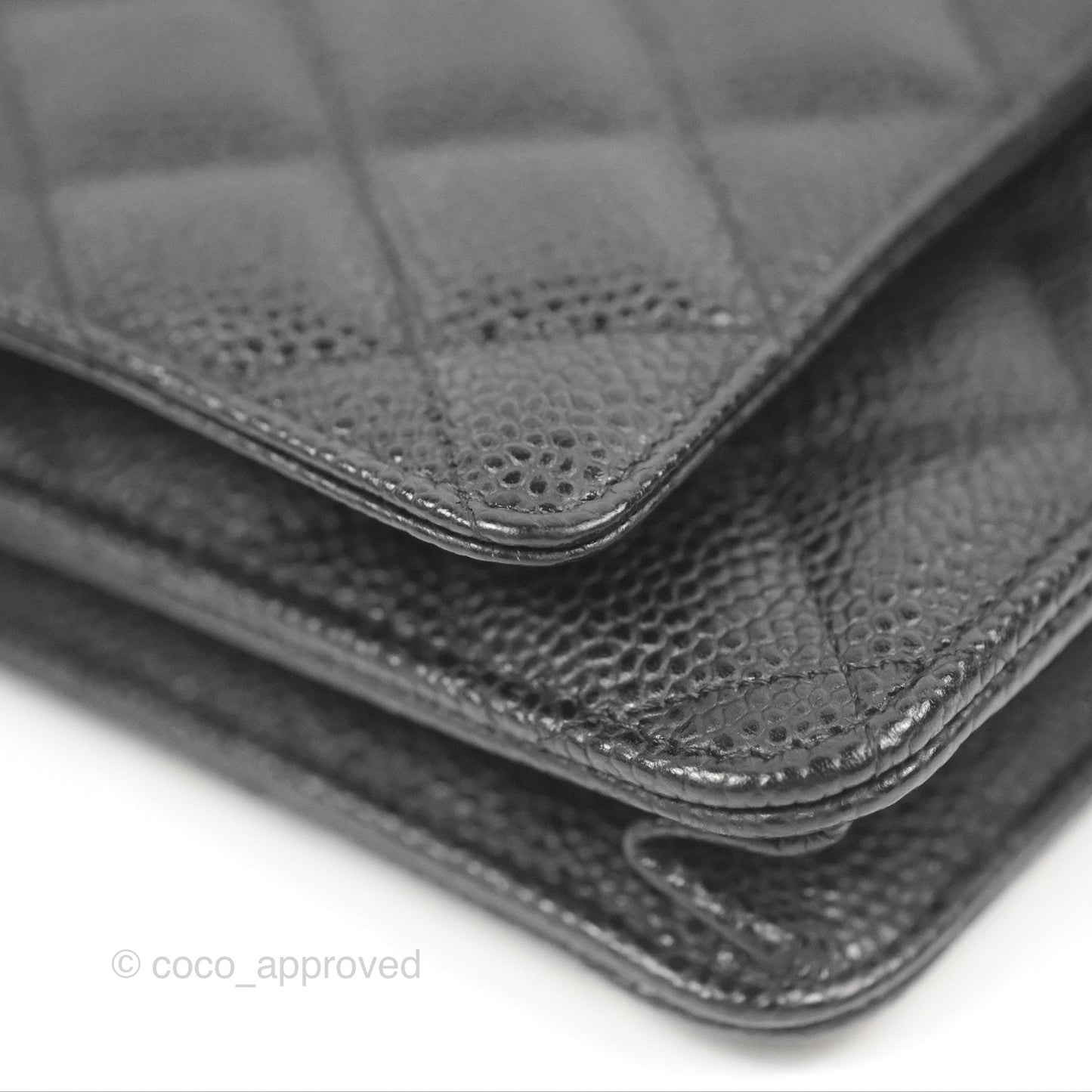 Chanel Quilted WOC Black Caviar Silver Hardware
