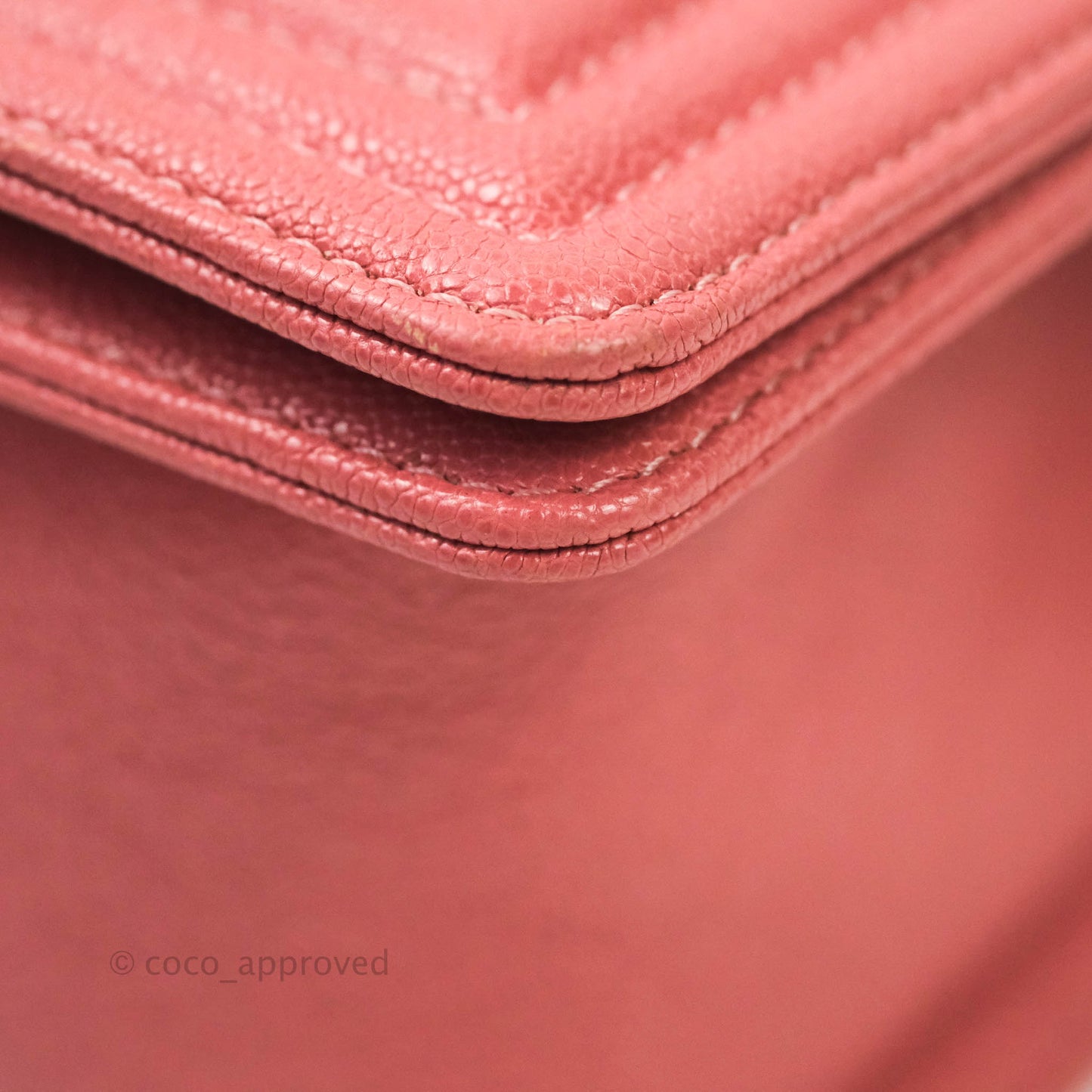 Chanel Boy Chevron Medium Pink Caviar Gold Hardware