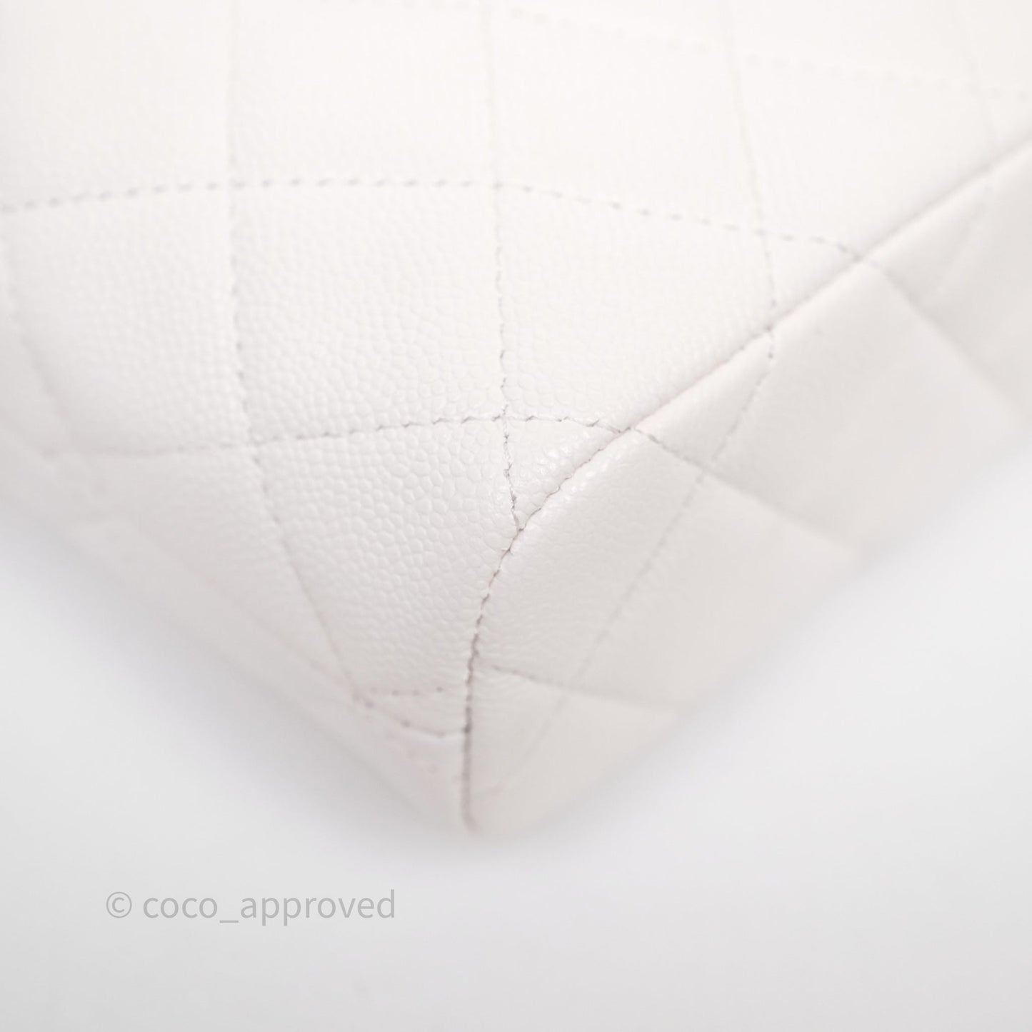 Chanel Quilted Hobo With Chain White Caviar Gold Hardware