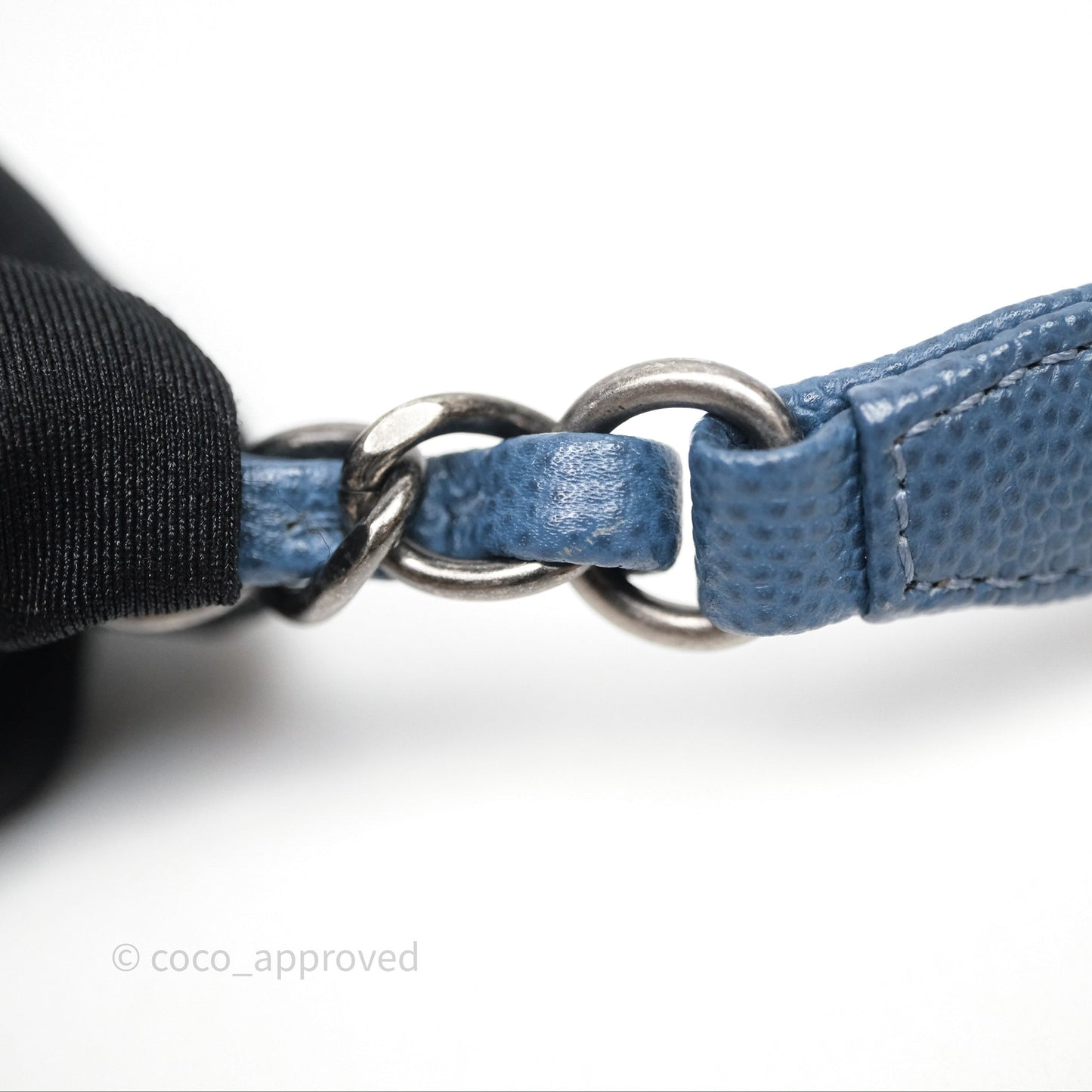 Chanel Medium Coco Handle Quilted Aged Caviar Dark Blue Ruthenium Hardware