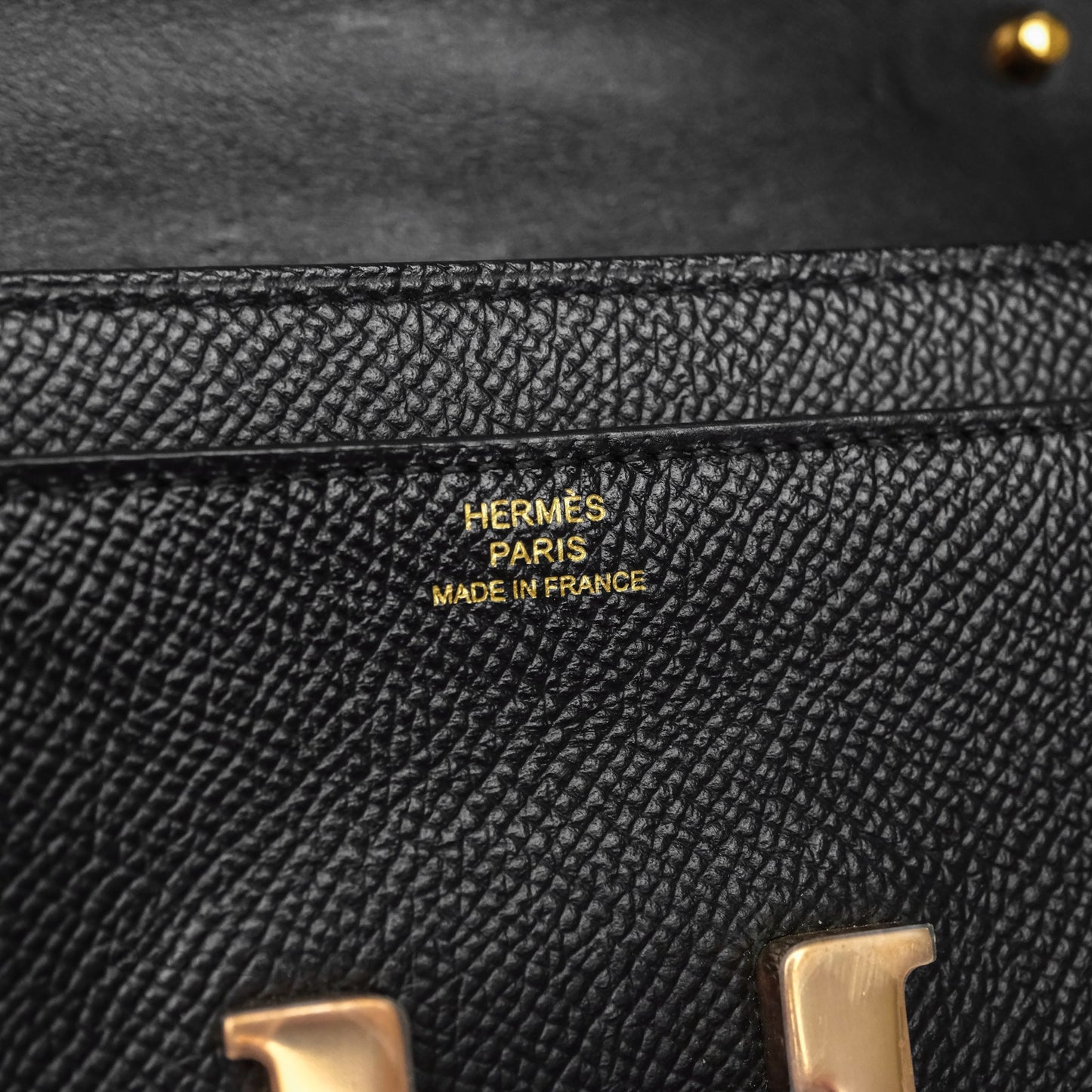 Hermès Constance Long To Go Wallet Black Noir 89 Epsom Rose Gold Hardware