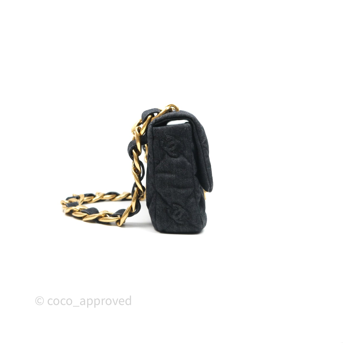 Chanel Medium Funky Town Flap Denim Aged Gold Hardware 22S
