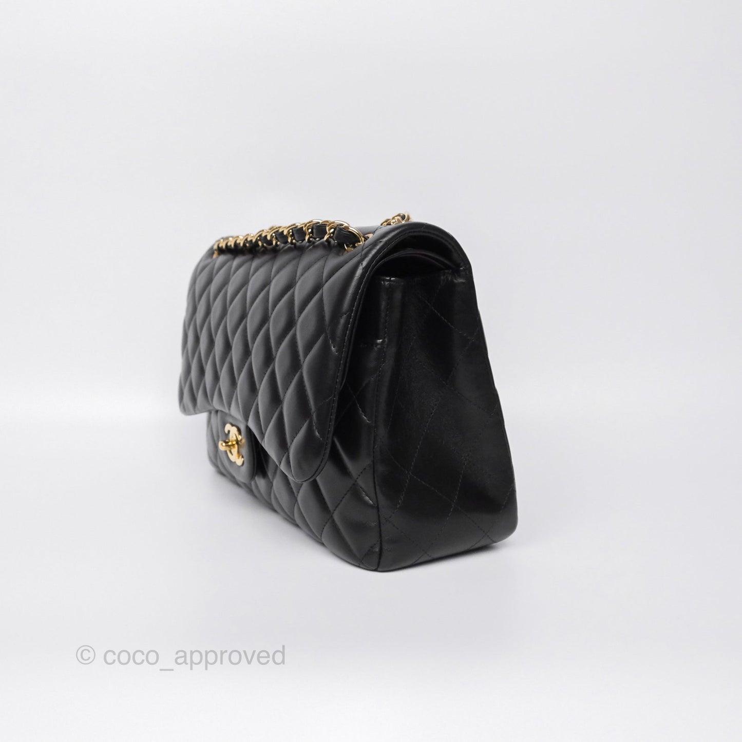 Chanel Jumbo Double Flap Black Lambskin Gold Hardware⁣⁣