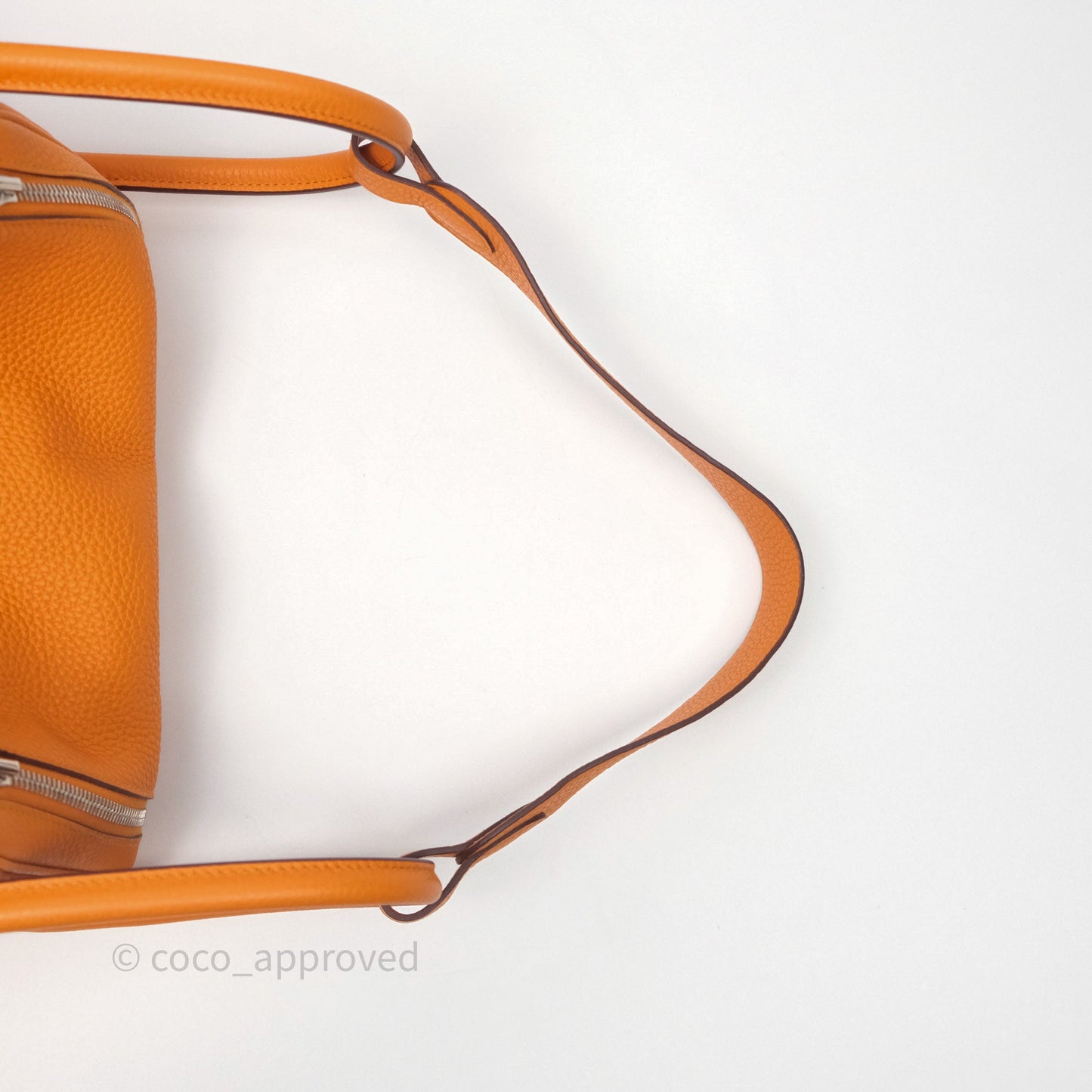 Hermès Lindy 30 Abricot I9 Clemence Palladium Hardware