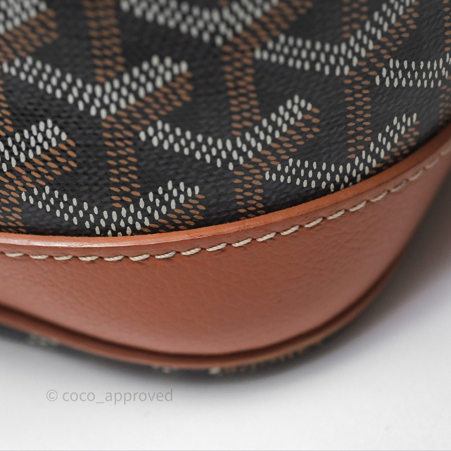 Goyard Petit Flot Bucket Bag Black & Tan Goyardine