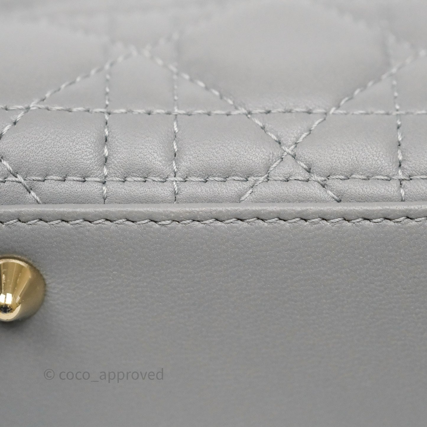 Dior Lady Dior My ABCDior Grey Lambskin Cannage